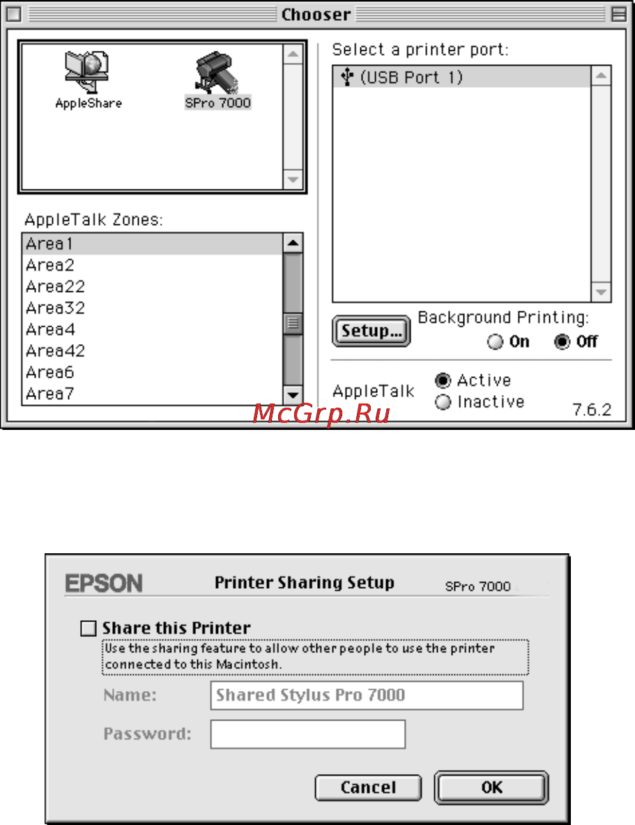 Epson Stylus Pro 7000 [24/147] Setting up printer sharing