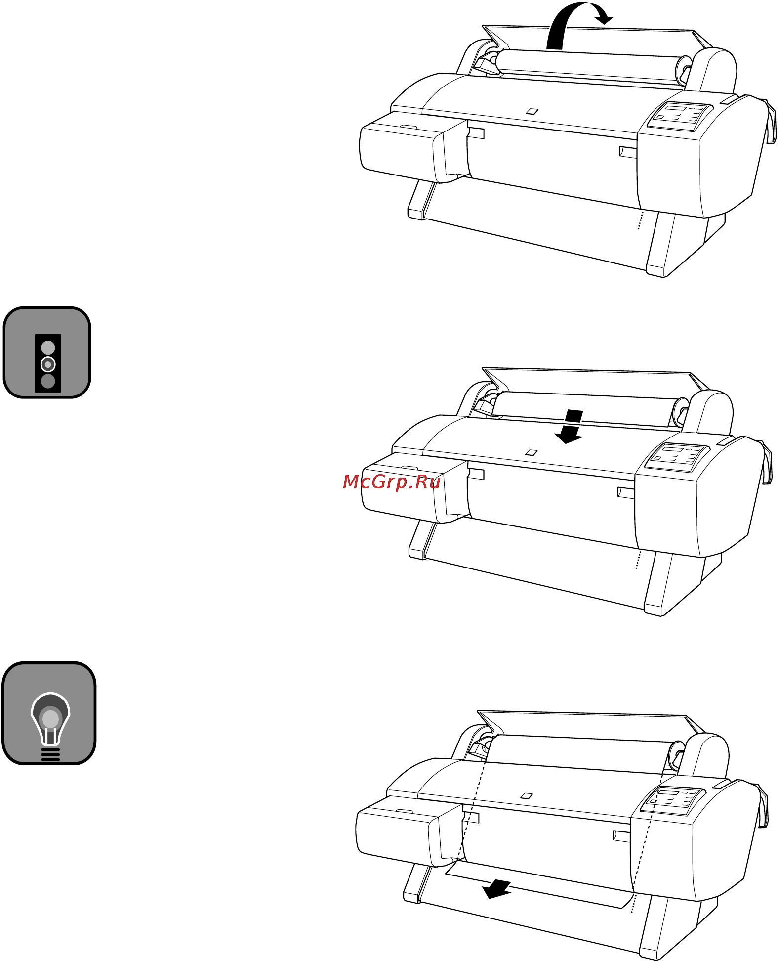 Epson Stylus Pro 7000 [43/147] If the roll paper cover is closed open it