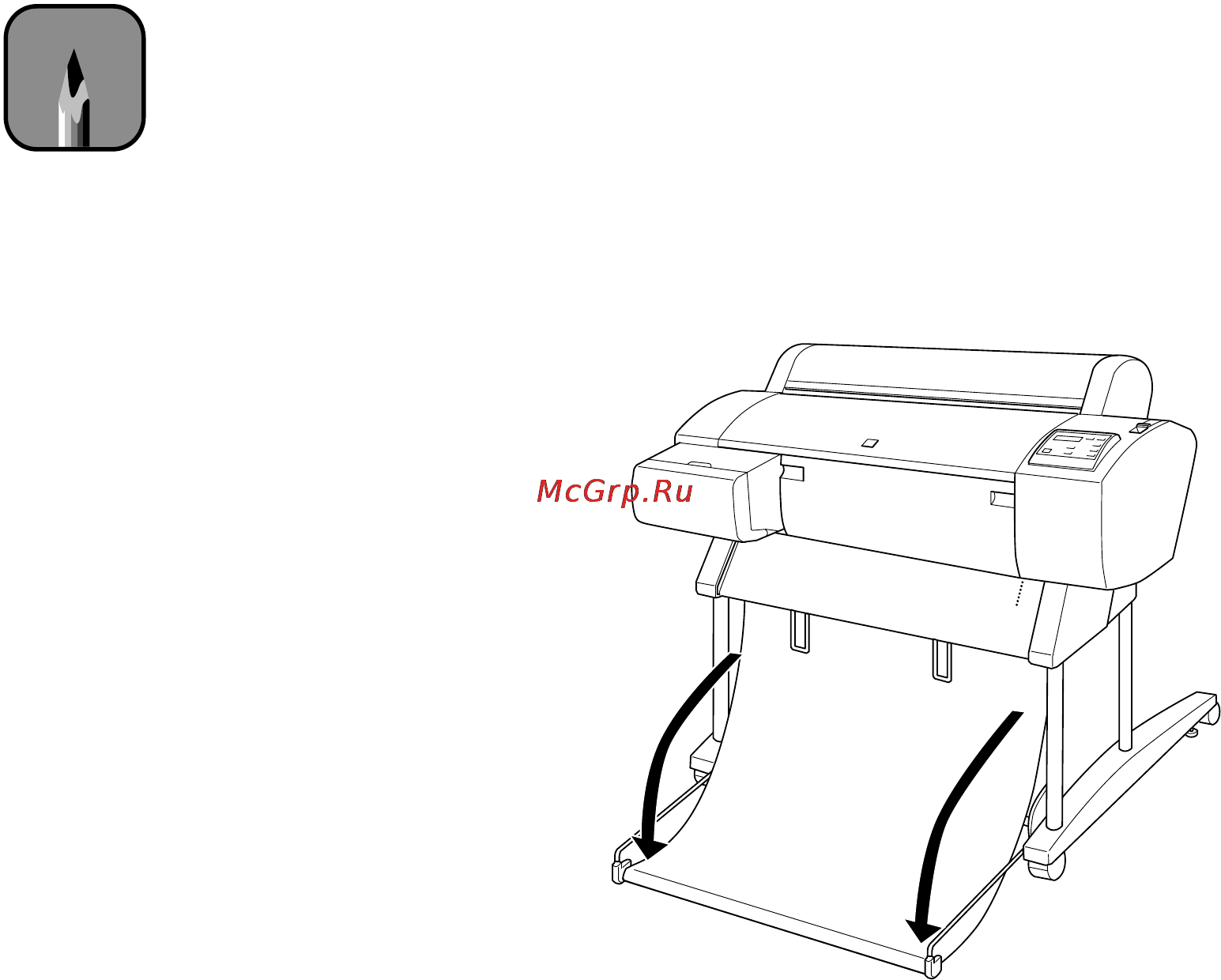 Epson Stylus Pro 7000 [53/147] Using the paper hammock with the printer stand