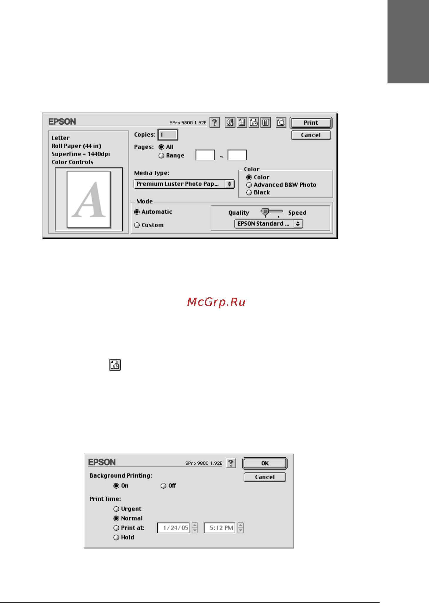 Epson Stylus Pro 9400 [135/418] Настройка параметра pages страницы