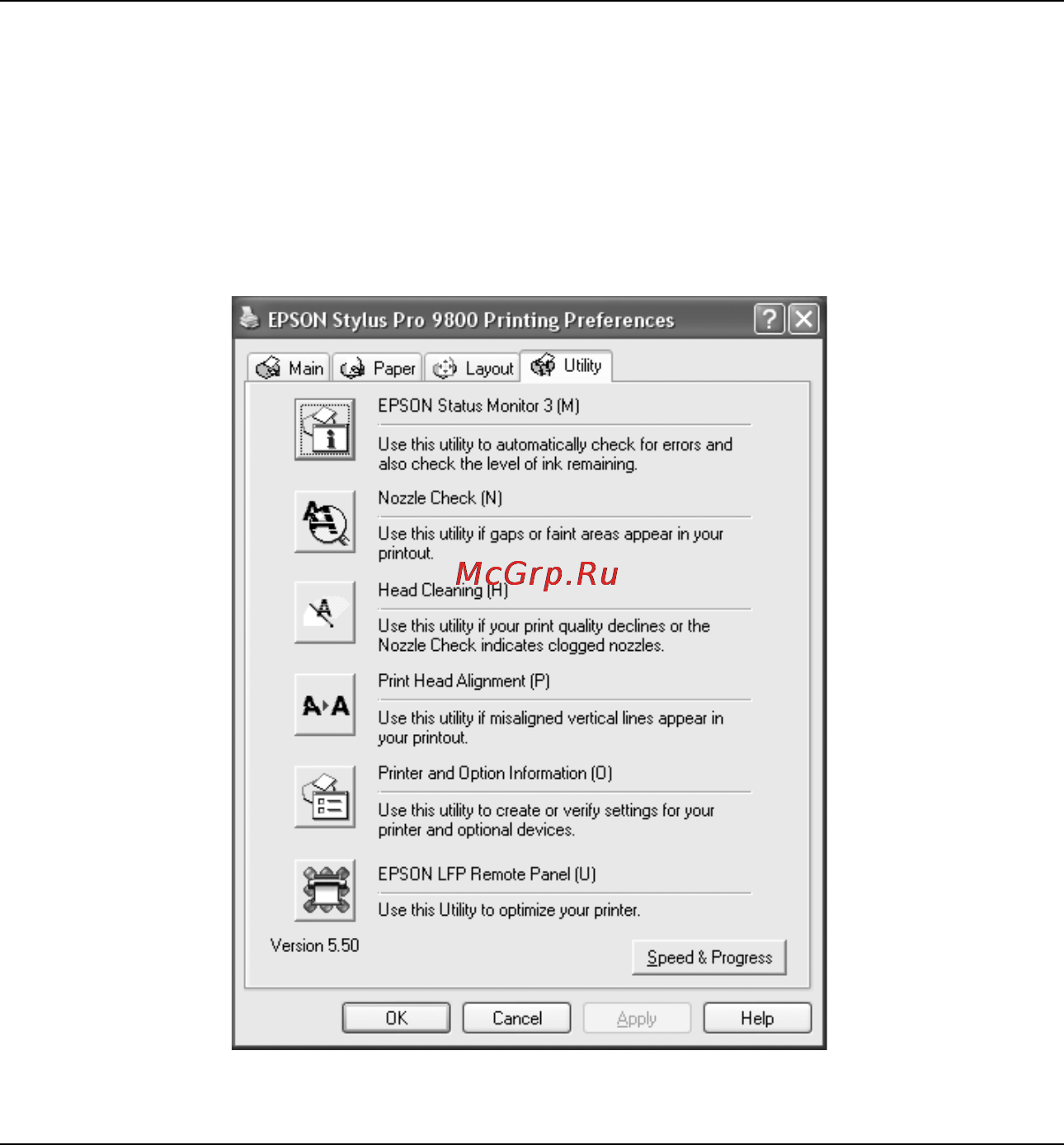 Epson Stylus Pro 9400 [72/418] Параметр optimize enlargement оптимизировать увеличение только для windows xp и 2000