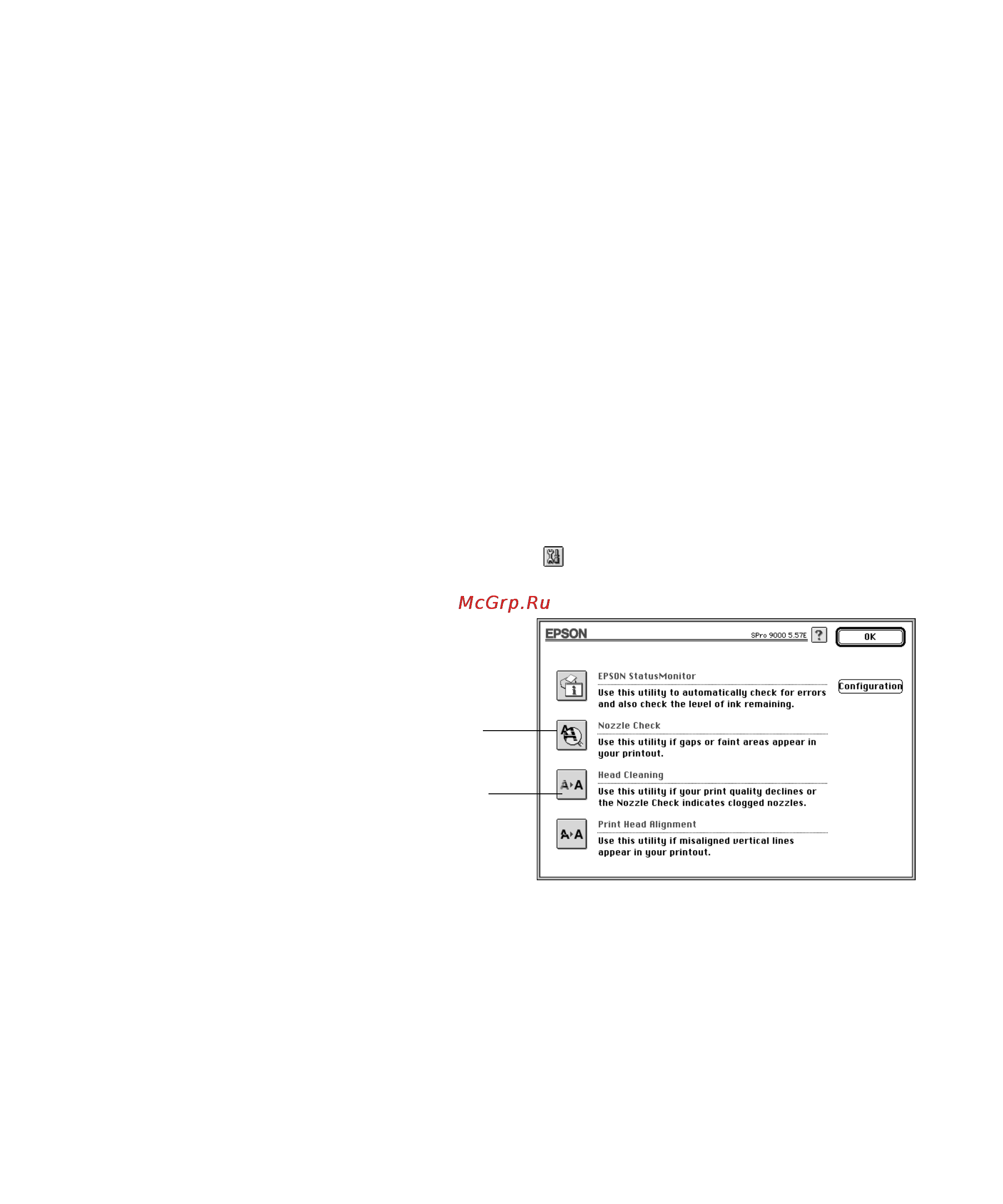 Epson Stylus Pro 9000 [111/143] Running print head utilities