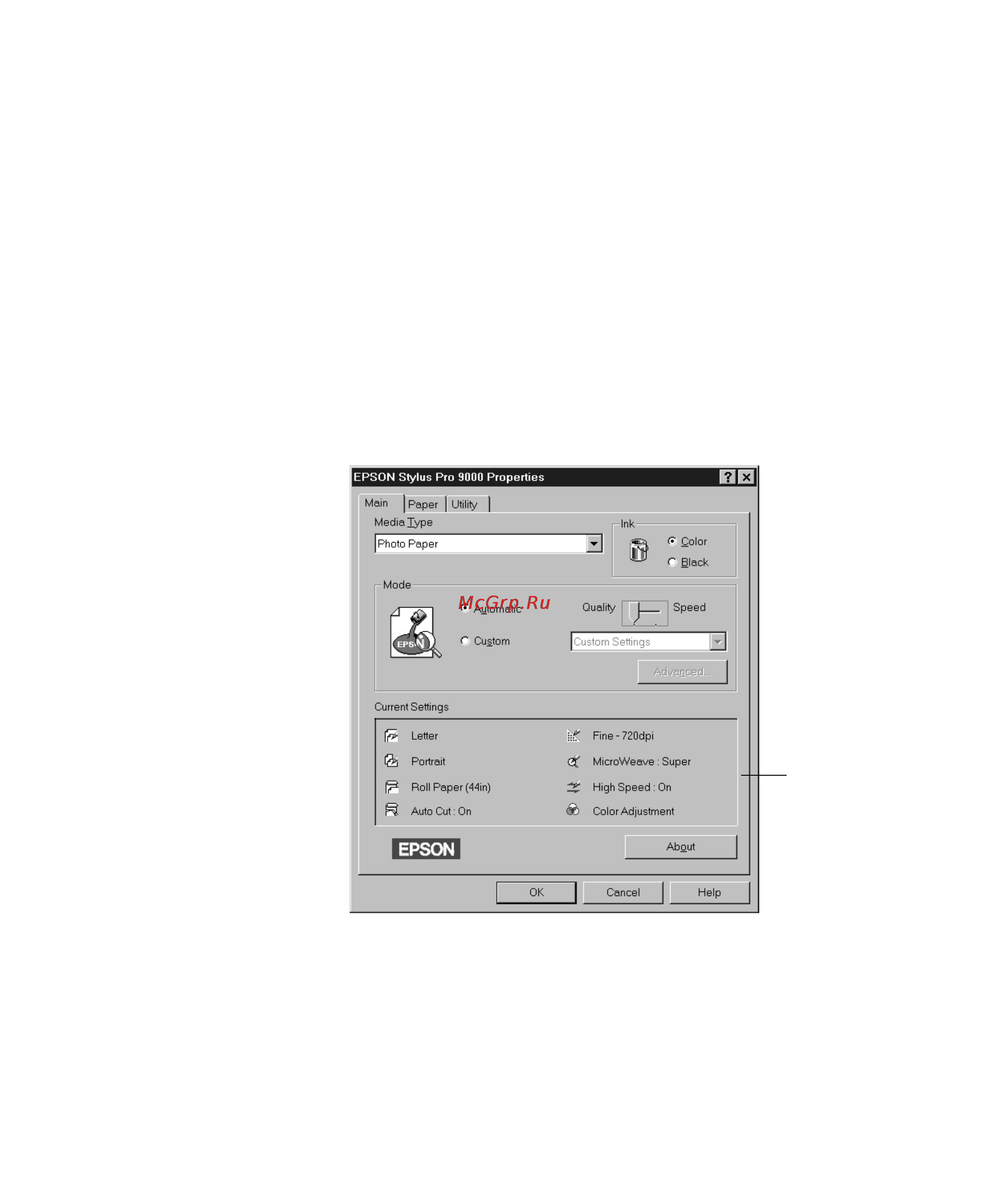 Epson Stylus Pro 9000 [117/143] Choosing basic print options