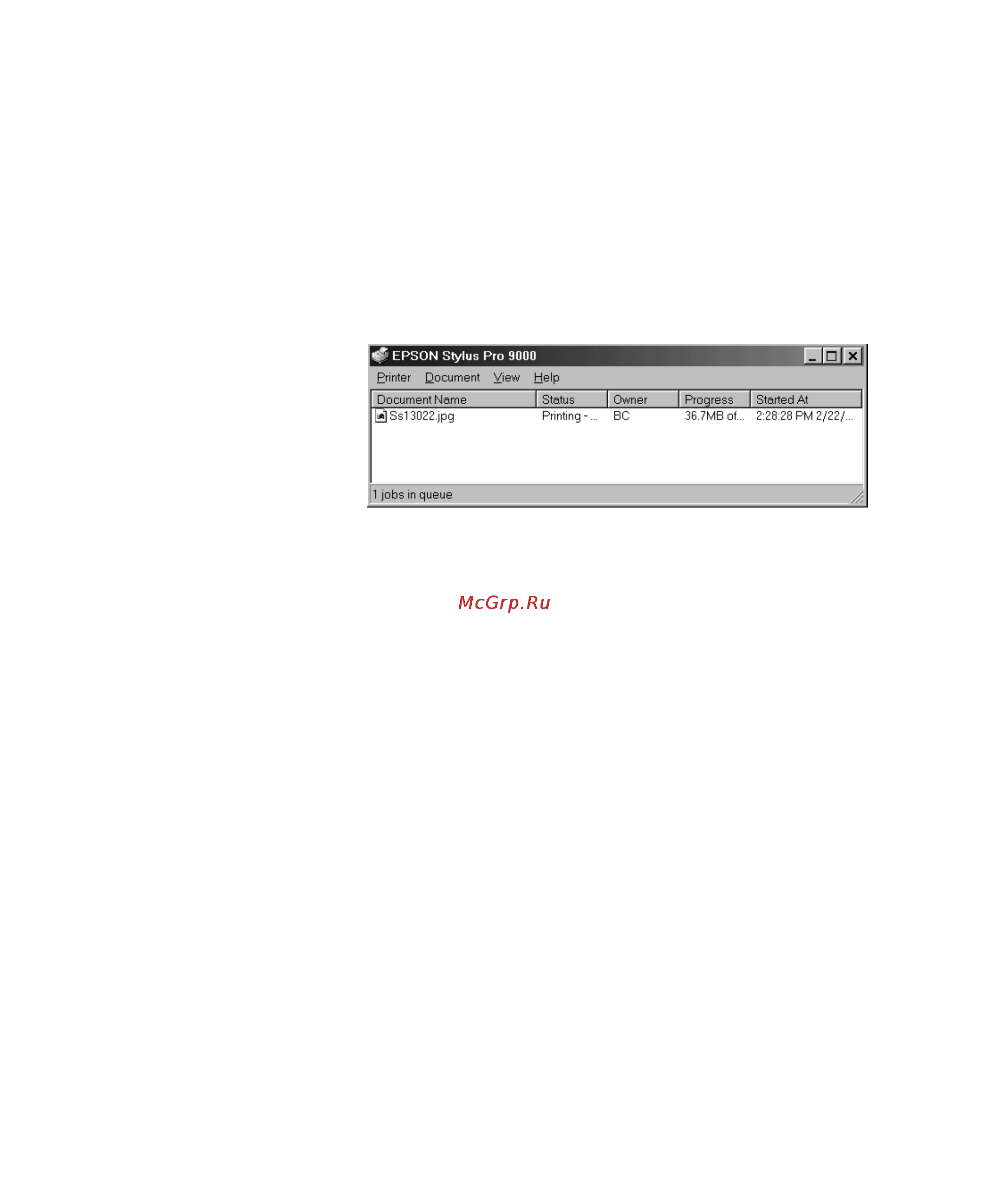 Epson Stylus Pro 9000 [129/143] Checking print job status