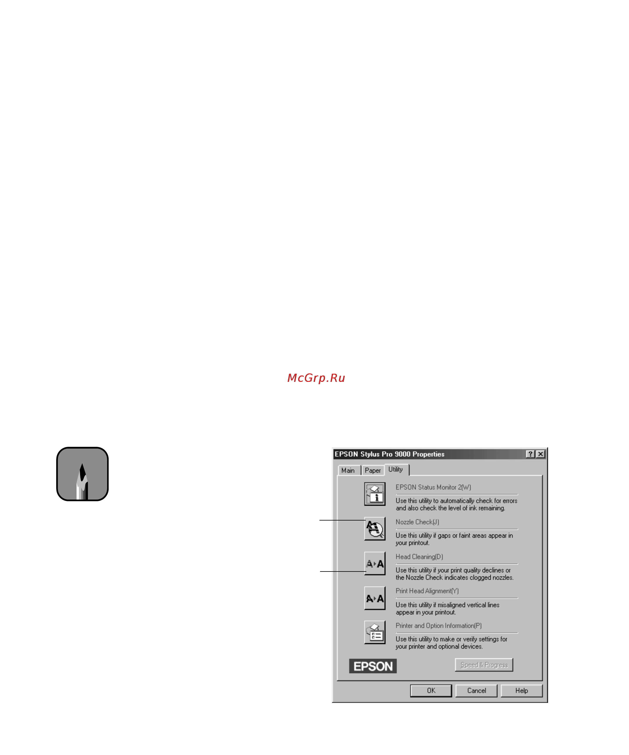 Epson Stylus Pro 9000 [131/143] Running printer utilities