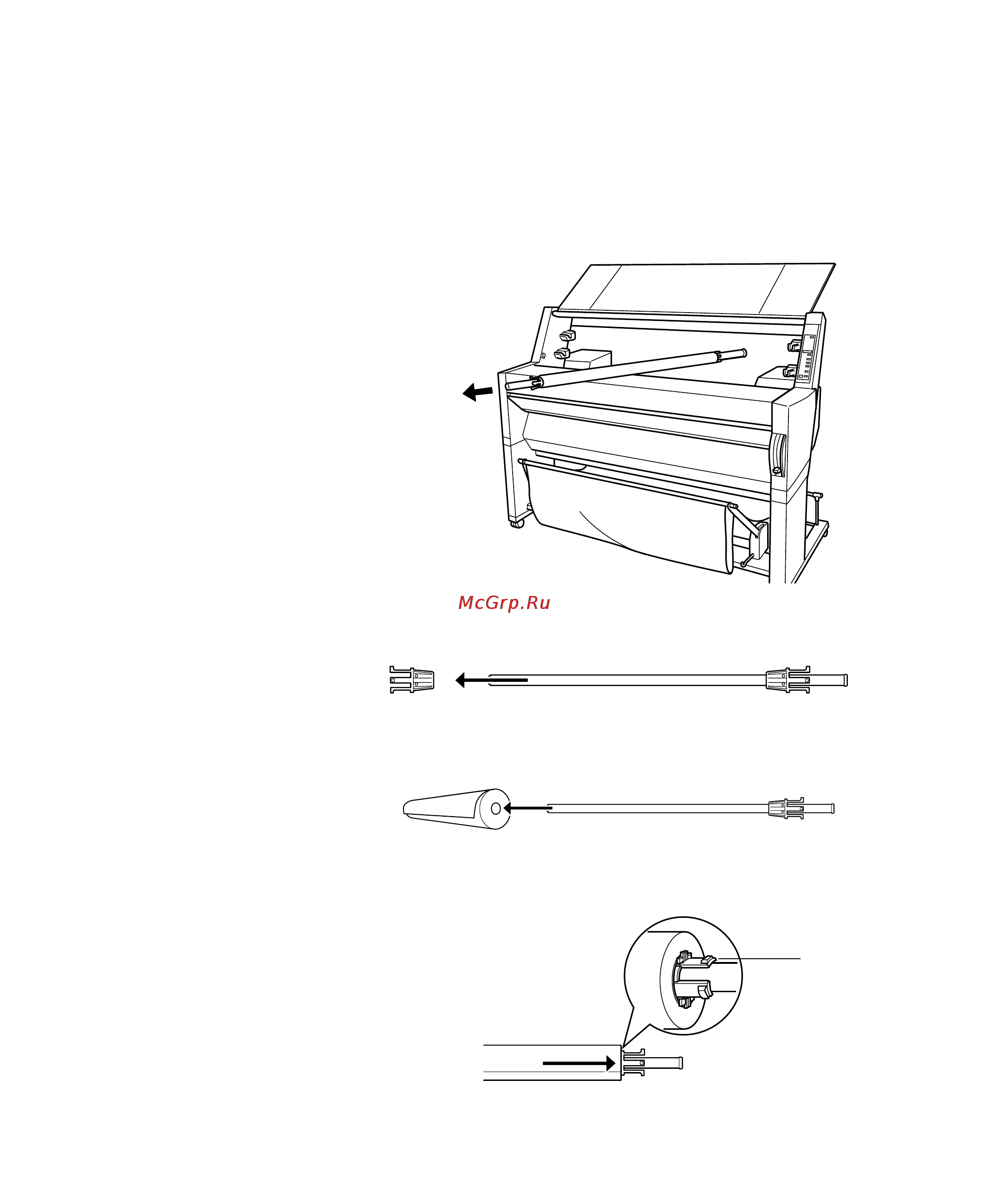 Epson Stylus Pro 9000 [19/143] Attaching paper to the spindle