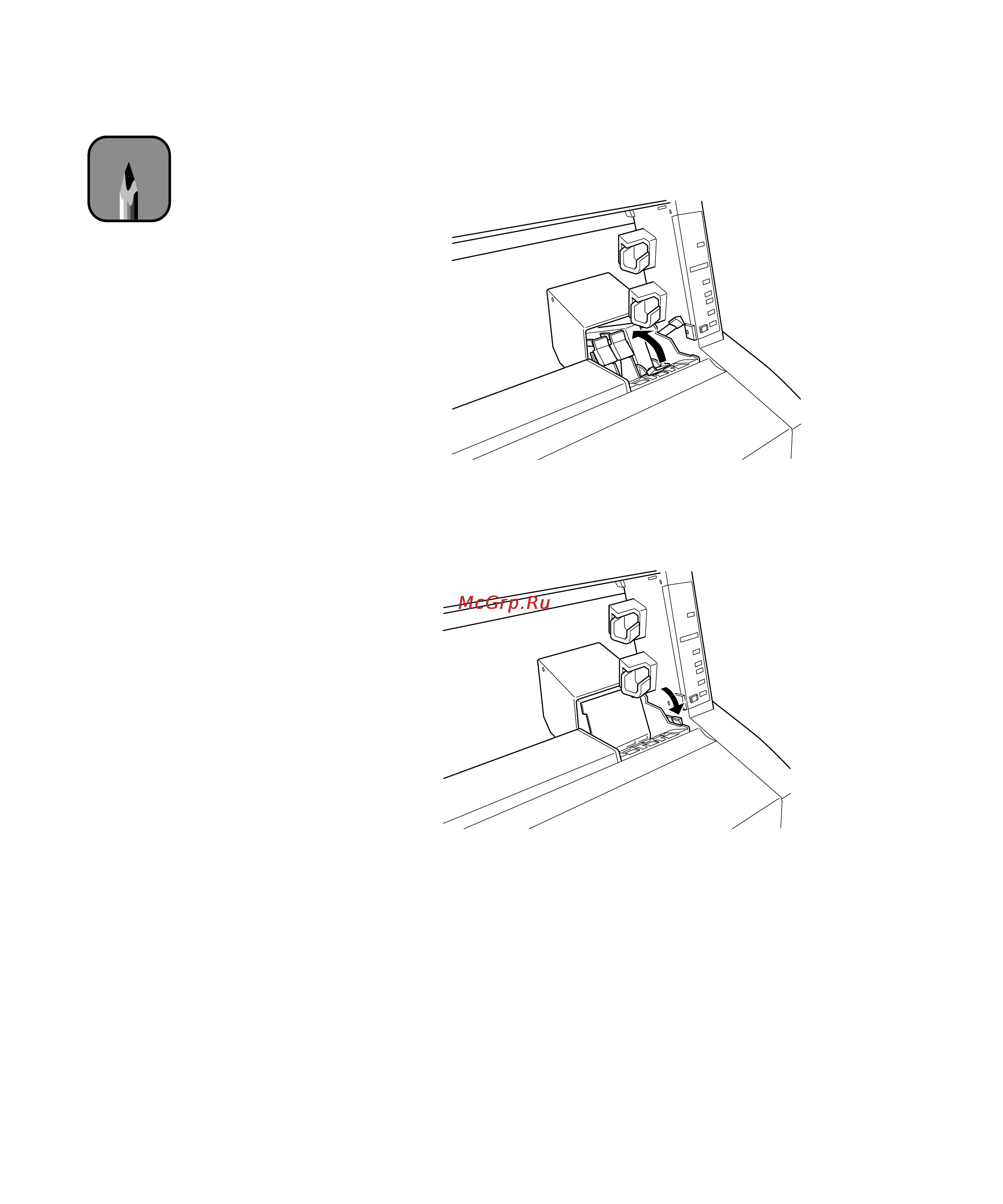 Epson Stylus Pro 9000 [60/143] Push the cartridge clamp back make sure the corresponding