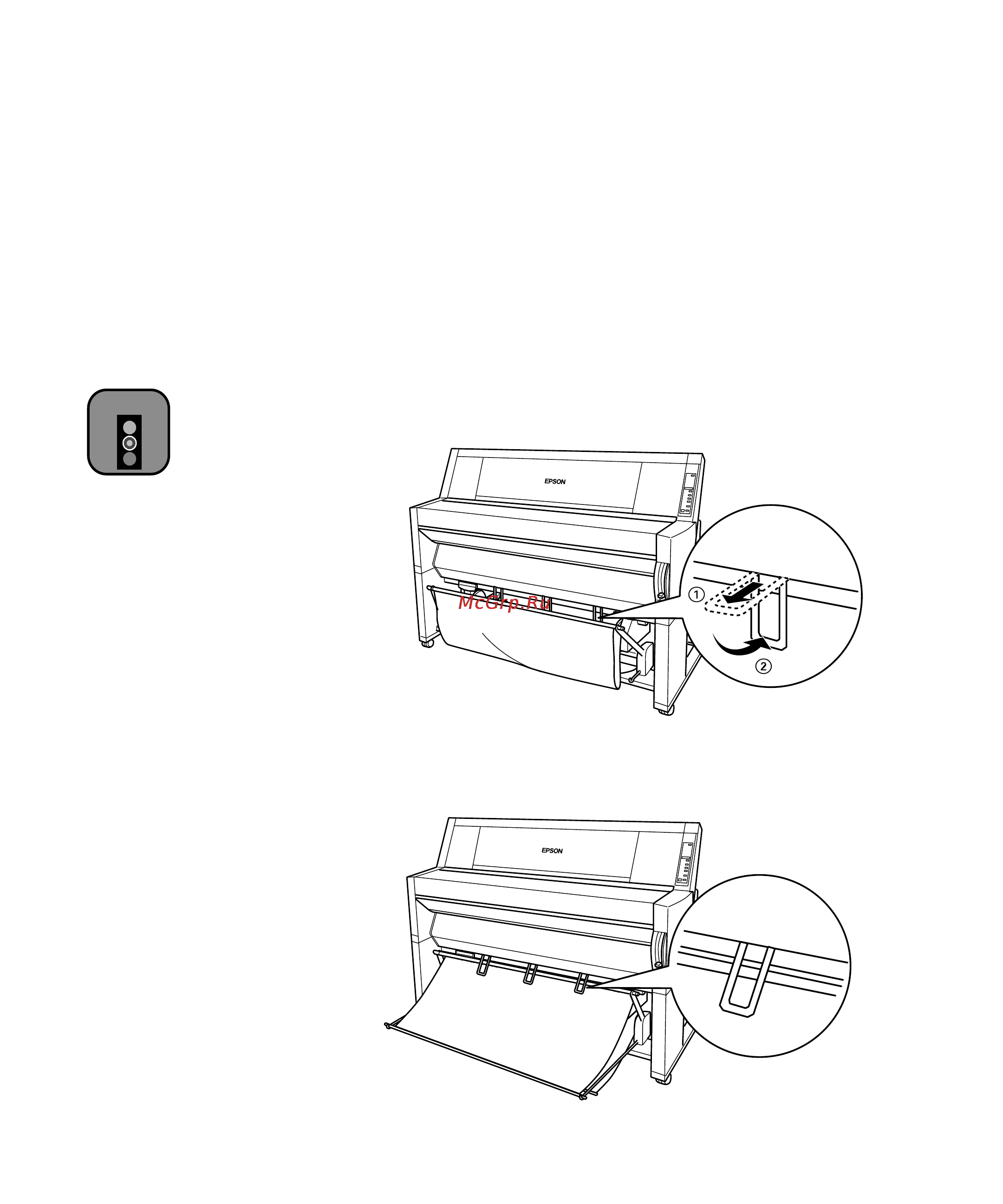 Epson Stylus Pro 9000 [79/143] Solving roll paper feed problems