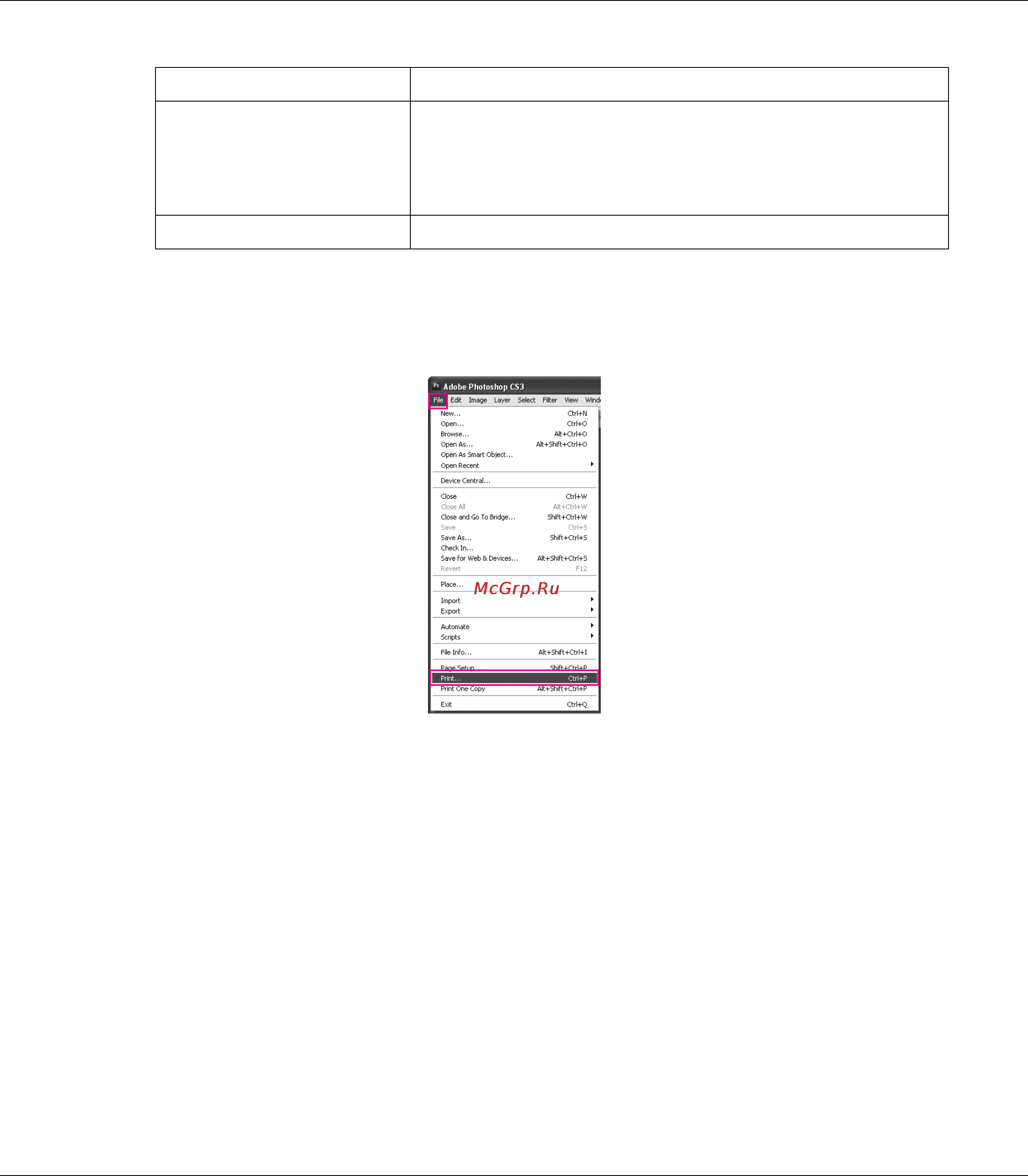 Epson Stylus Pro 3880 [108/227] В меню file выберите print