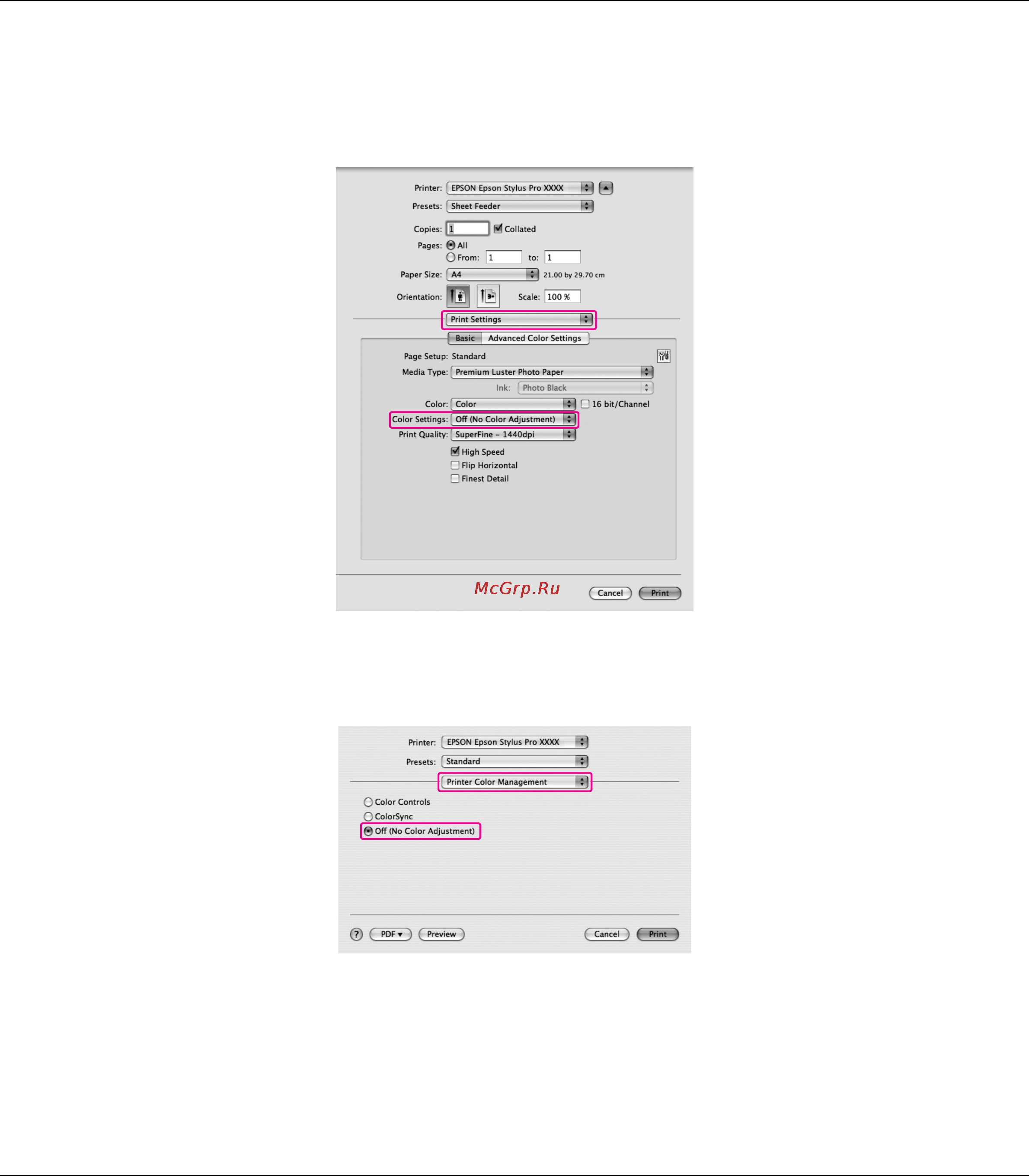Epson Stylus Pro 3880 Инструкция по эксплуатации онлайн [120/227] 49446