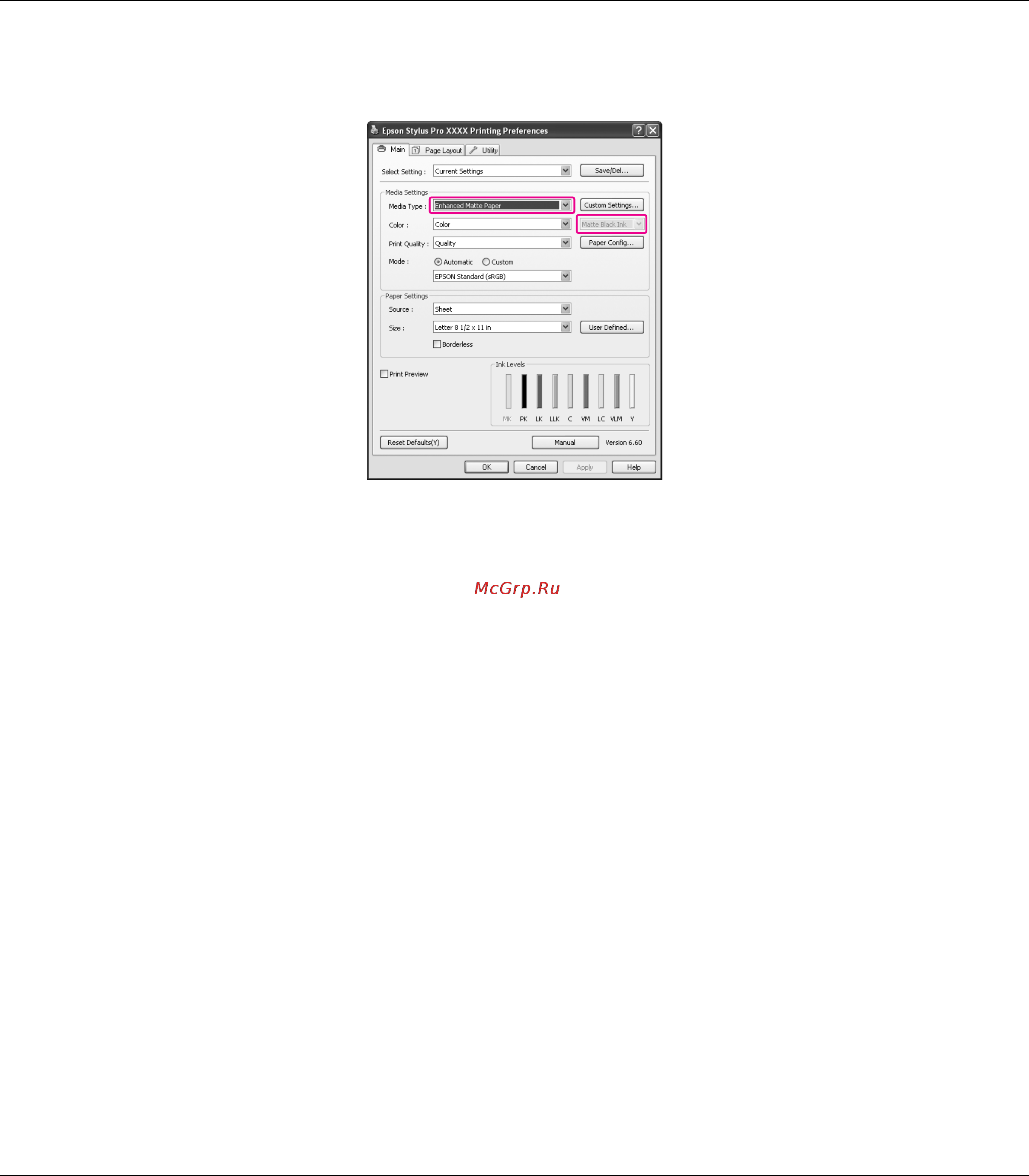 Epson Stylus Pro 3880 [123/227] Проверьте остальные настроки и затем запустите печать