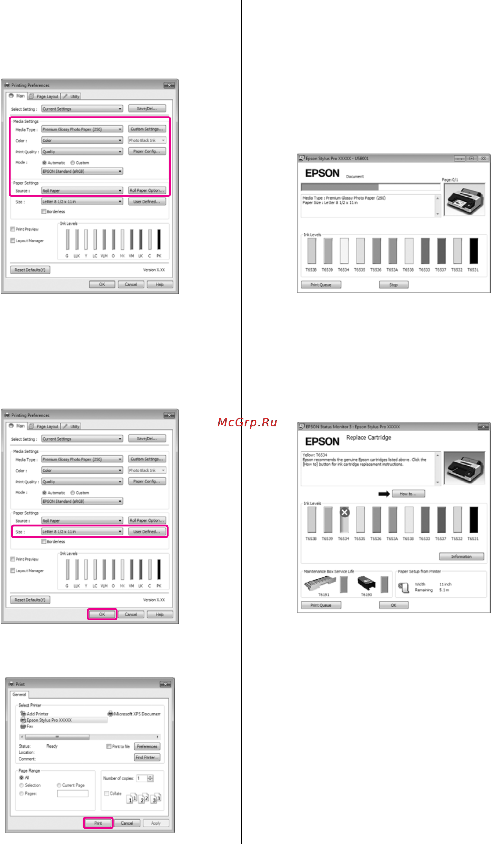 Epson Stylus Pro 4900 [49/199] Основные операции