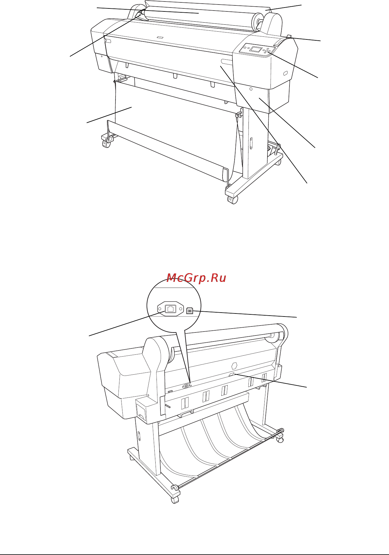 Epson Stylus Pro 9880 [3/406] Элементы устройства