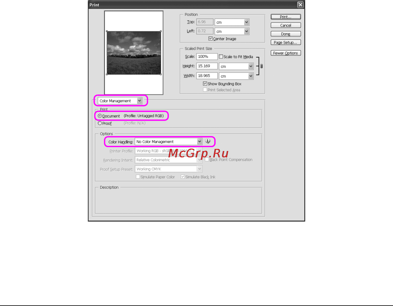 Epson Stylus Pro 7880 [81/406] Настройка цвета в драйвере принтера