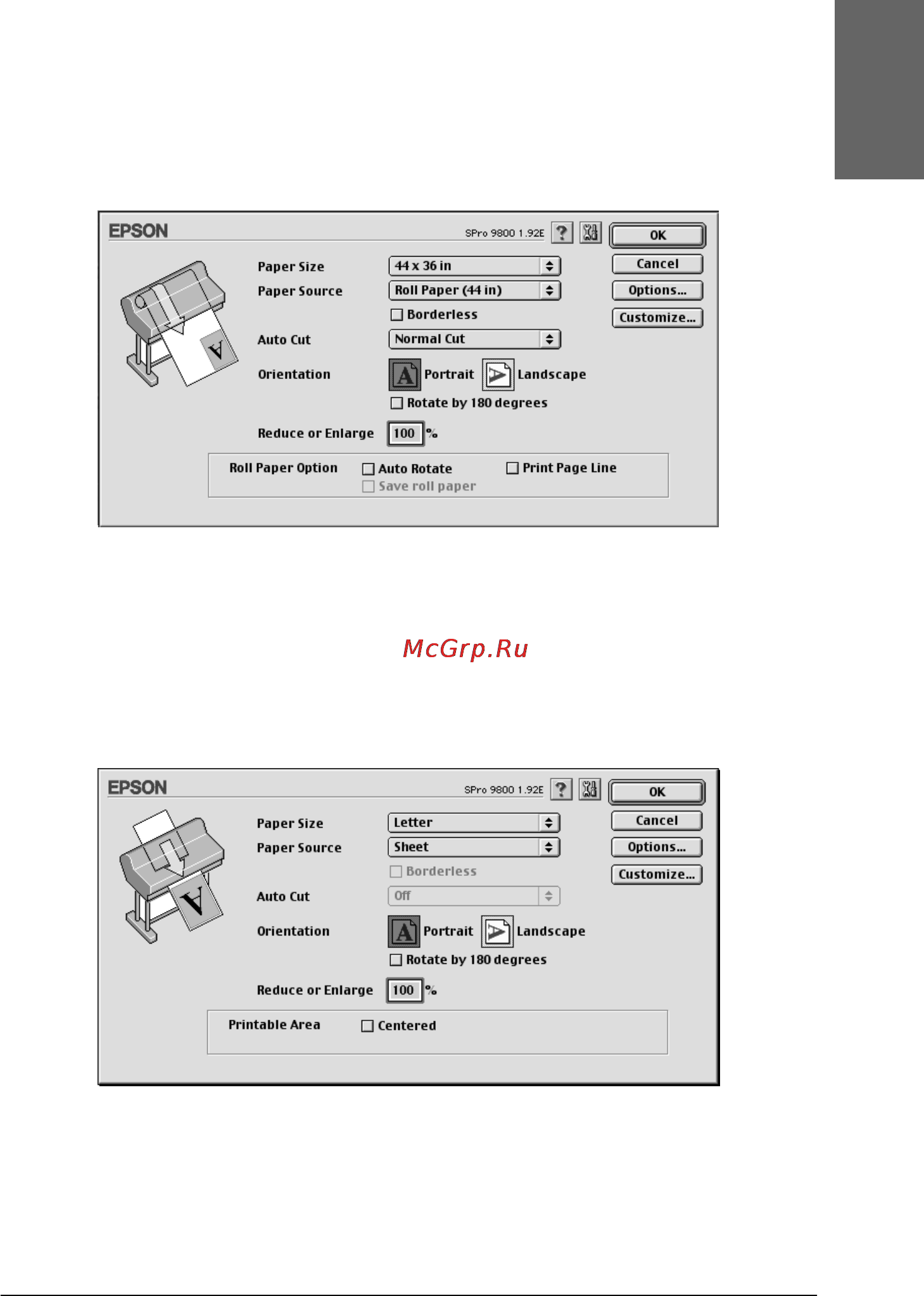 Epson Stylus Pro 7800 [133/393] Making the reduce or enlarge setting