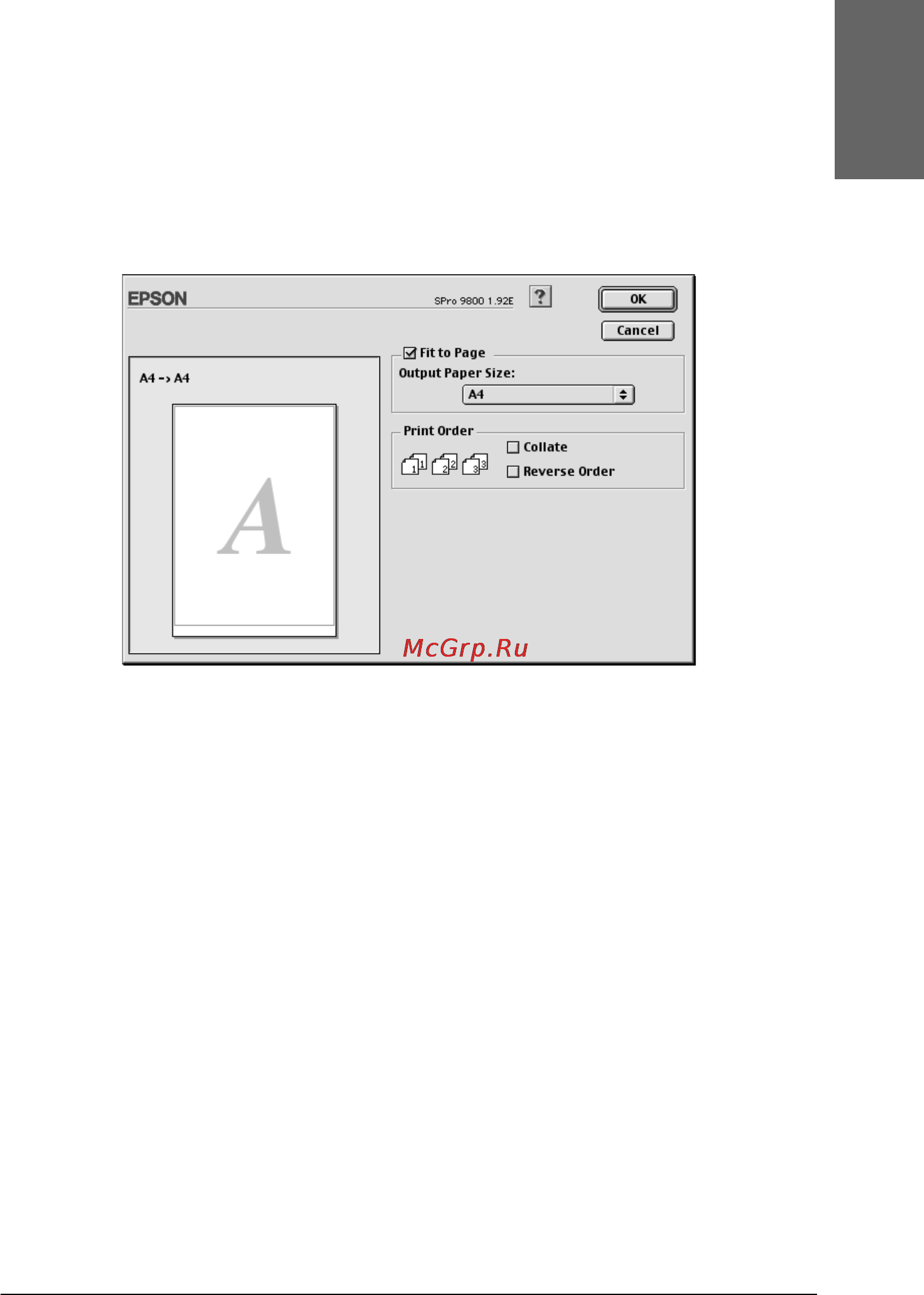 Epson Stylus Pro 7800 [137/393] Making the fit to page setting