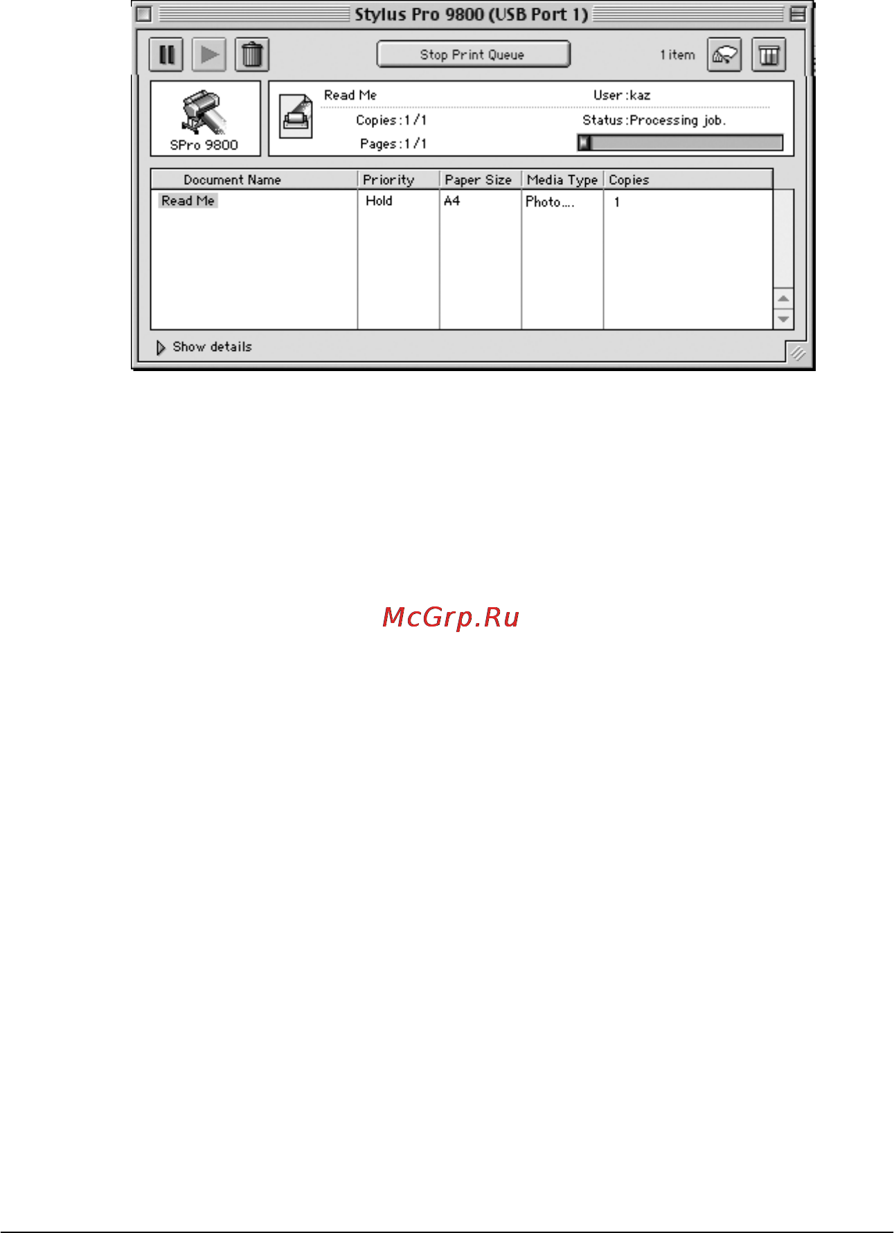 Epson Stylus Pro 7800 [150/393] Changing print job priority