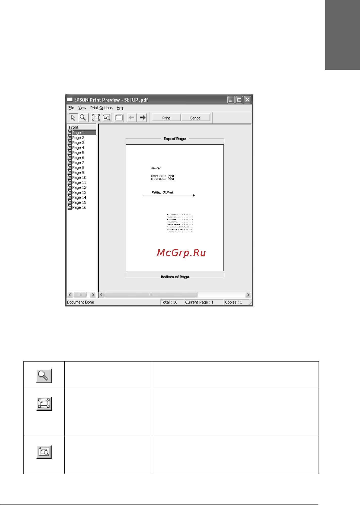 Epson Stylus Pro 7800 [43/393] Previewing your printout