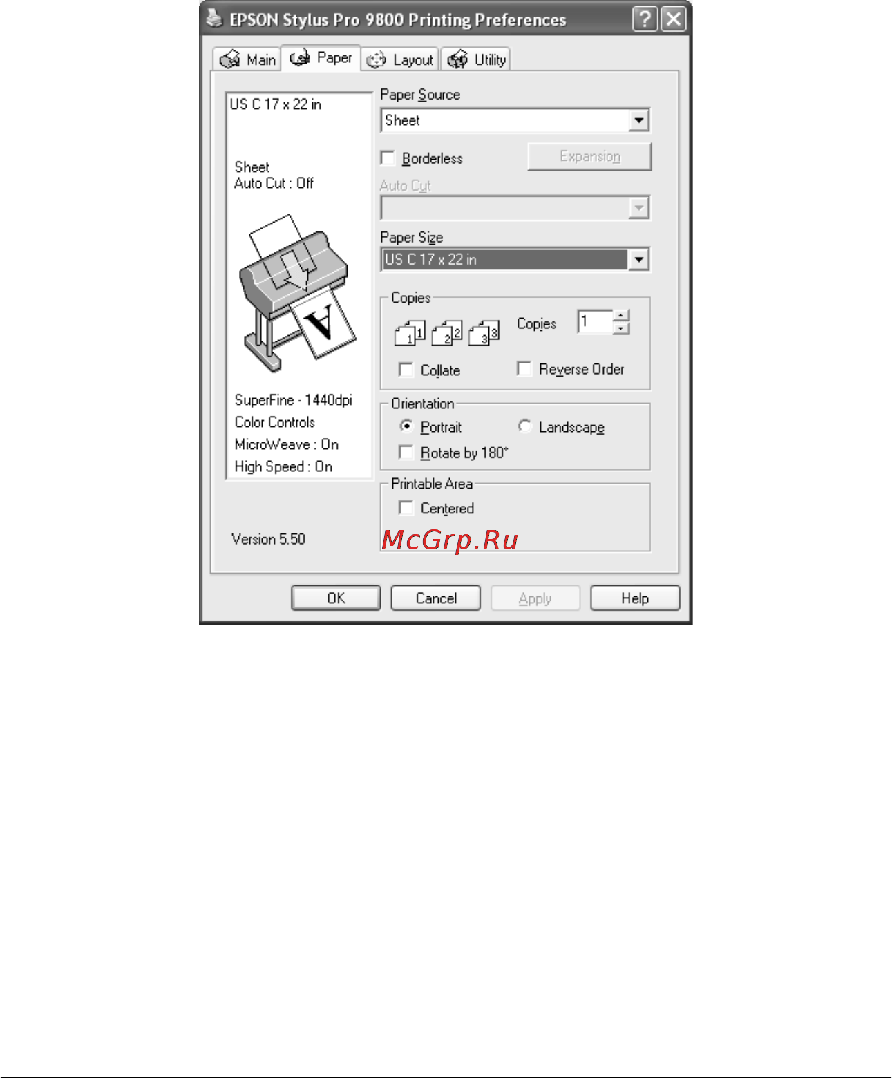 Epson Stylus Pro 7800 [54/393] Making the copies setting