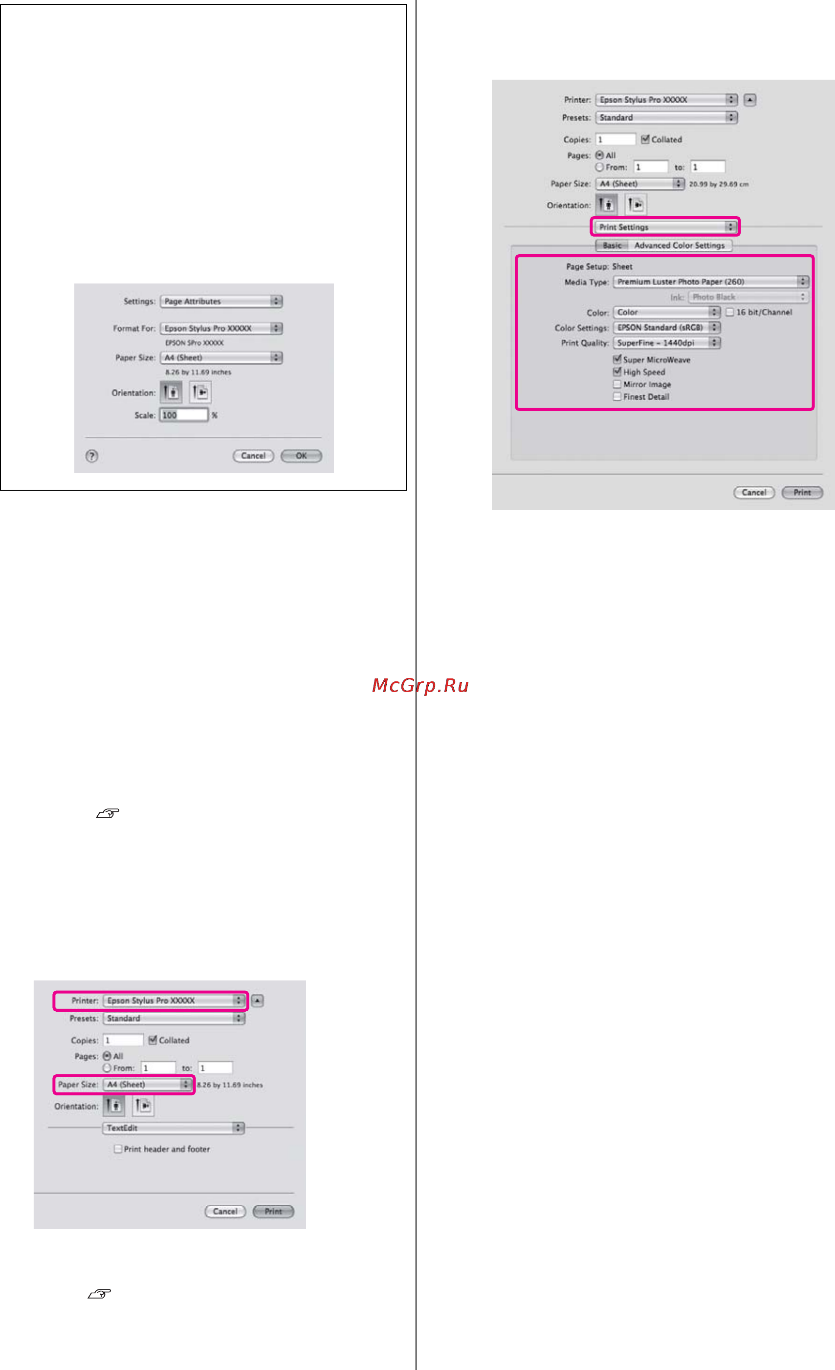 Epson Stylus Pro 9890 Инструкция по эксплуатации онлайн [62/210] 49510