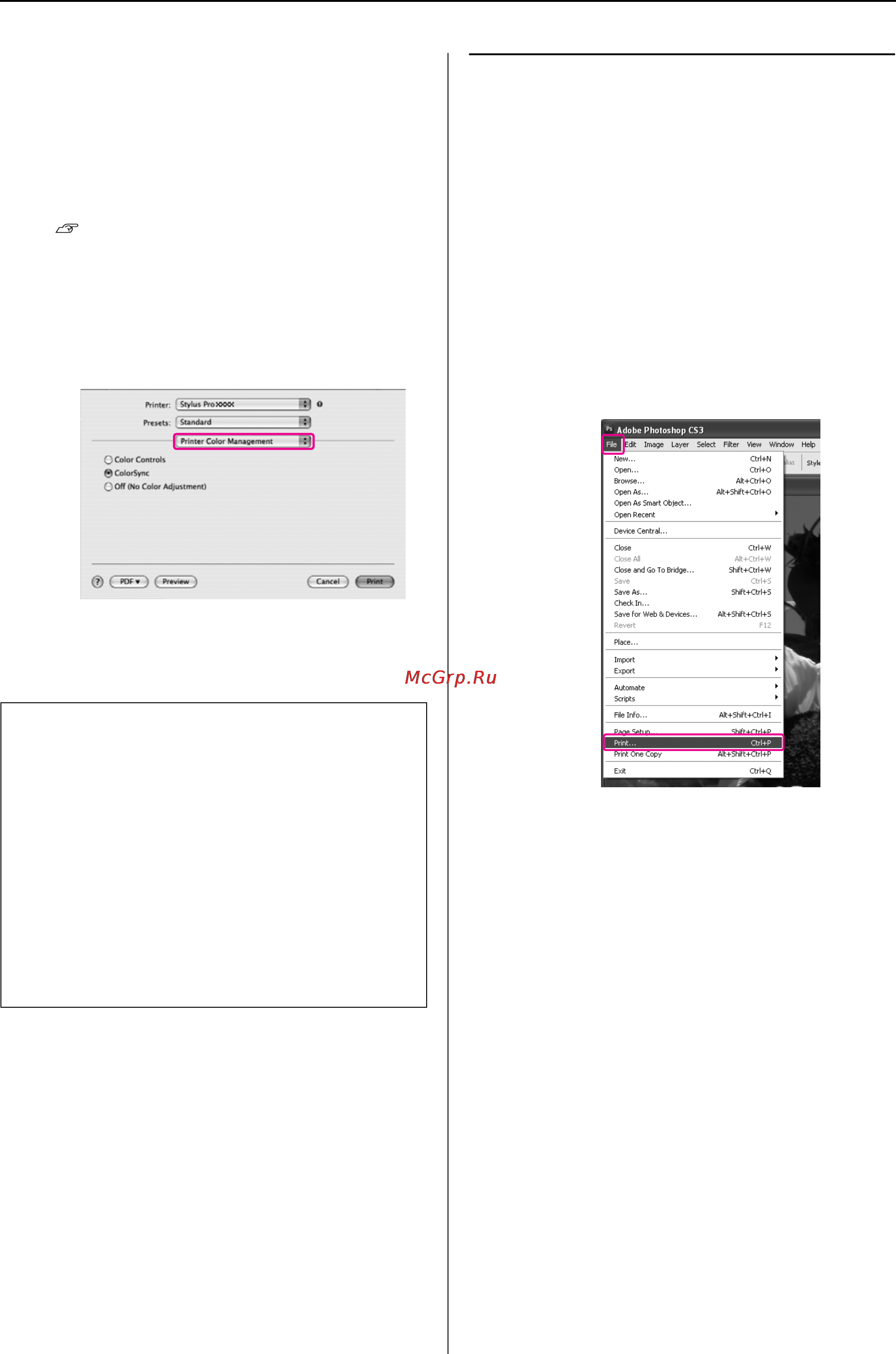 Epson Stylus Pro 9900 [182/205] Управление цветом через приложение