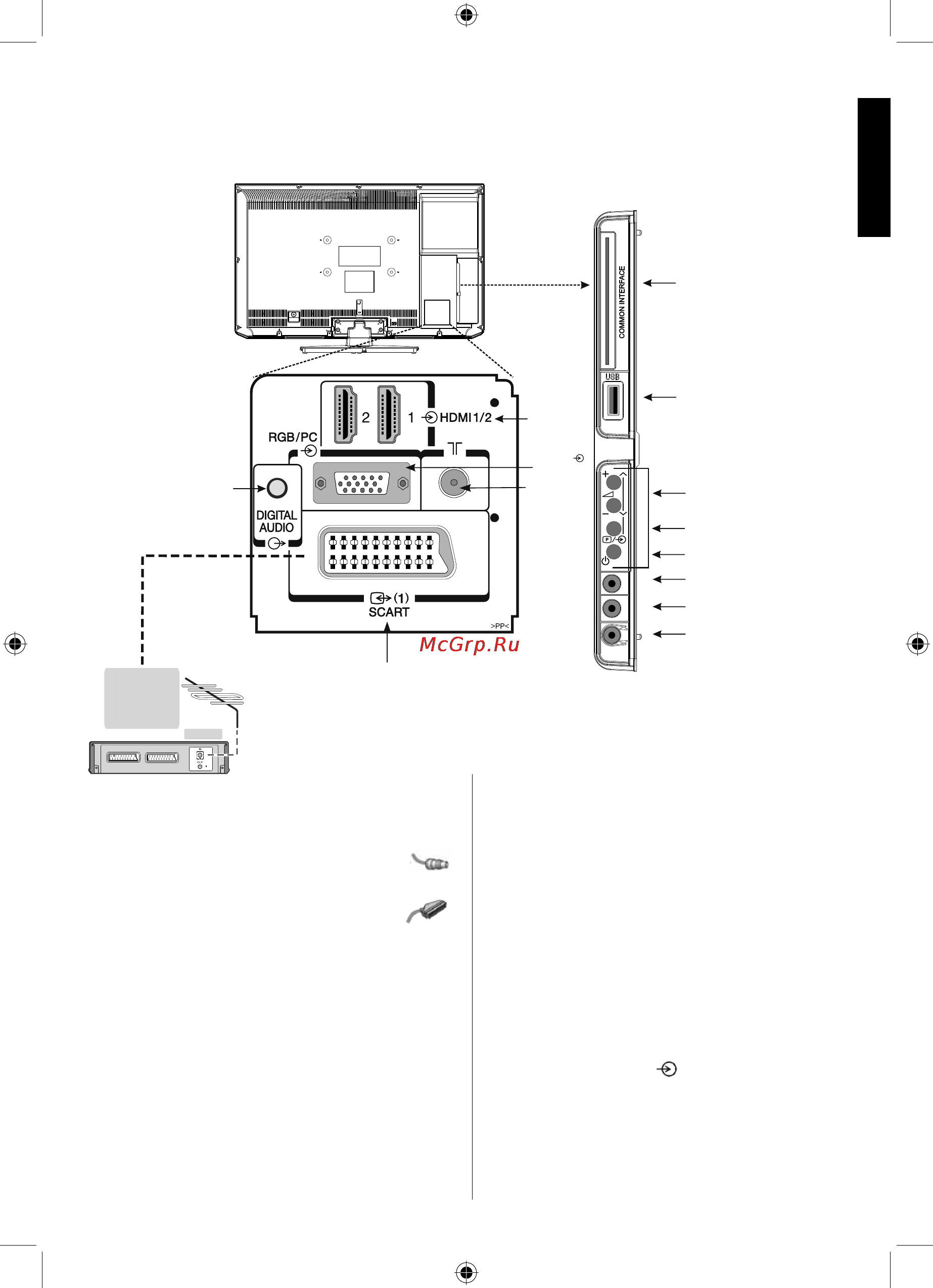 Toshiba 32DL833R [10/47] Подключение внешнего оборудования