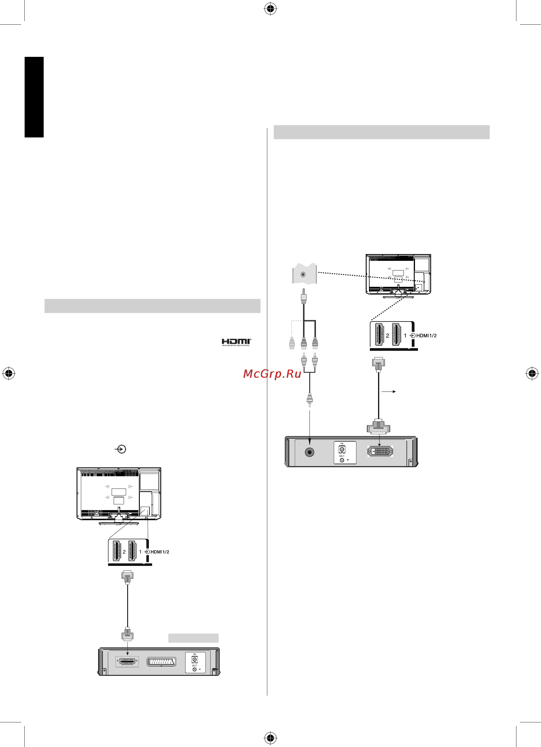 Toshiba 32DL833R [11/47] Подключение hdm