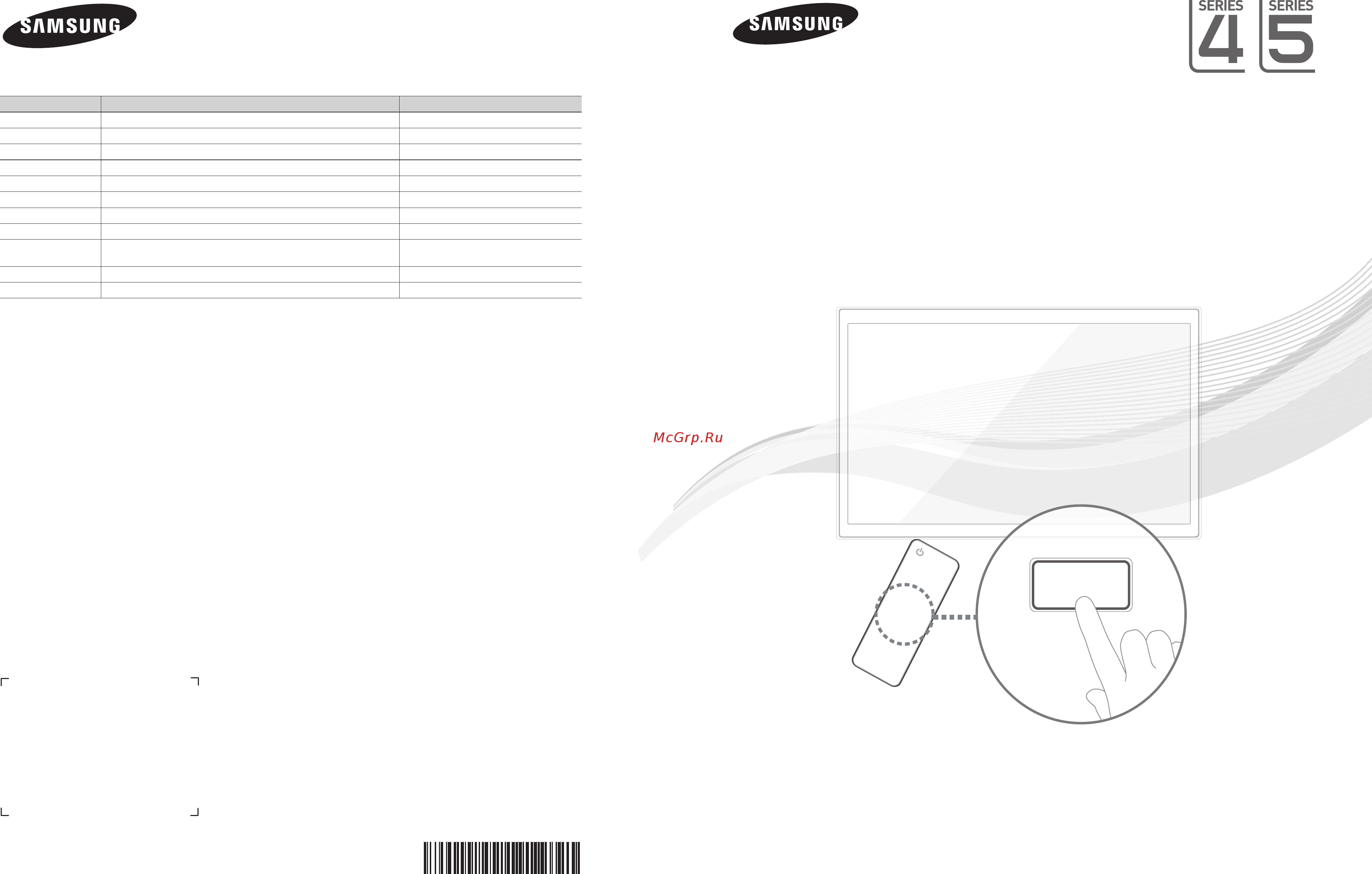 Samsung LE-32 D403E2W Инструкция по эксплуатации онлайн