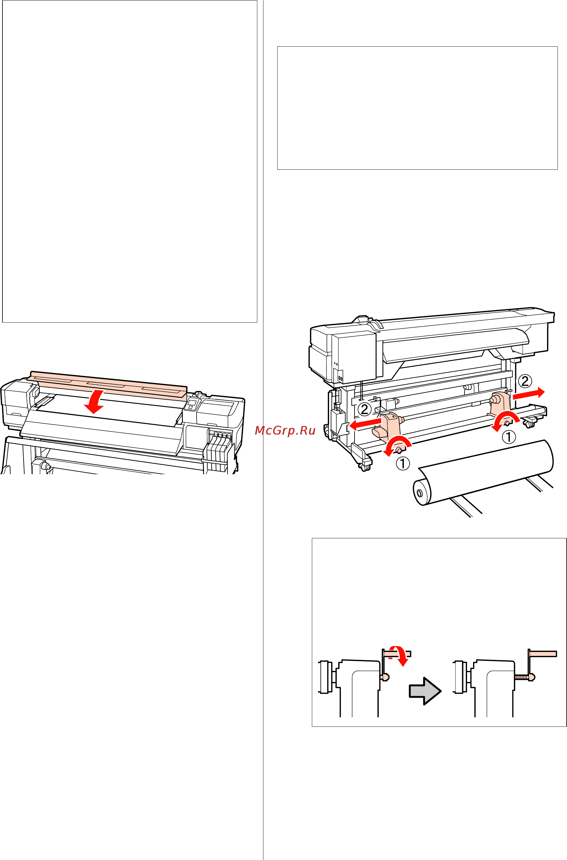 Epson SureColor SC-F7000 [31/115] Использование дополнительного устройства подачи протяжки для тяжелых рулонных носителей