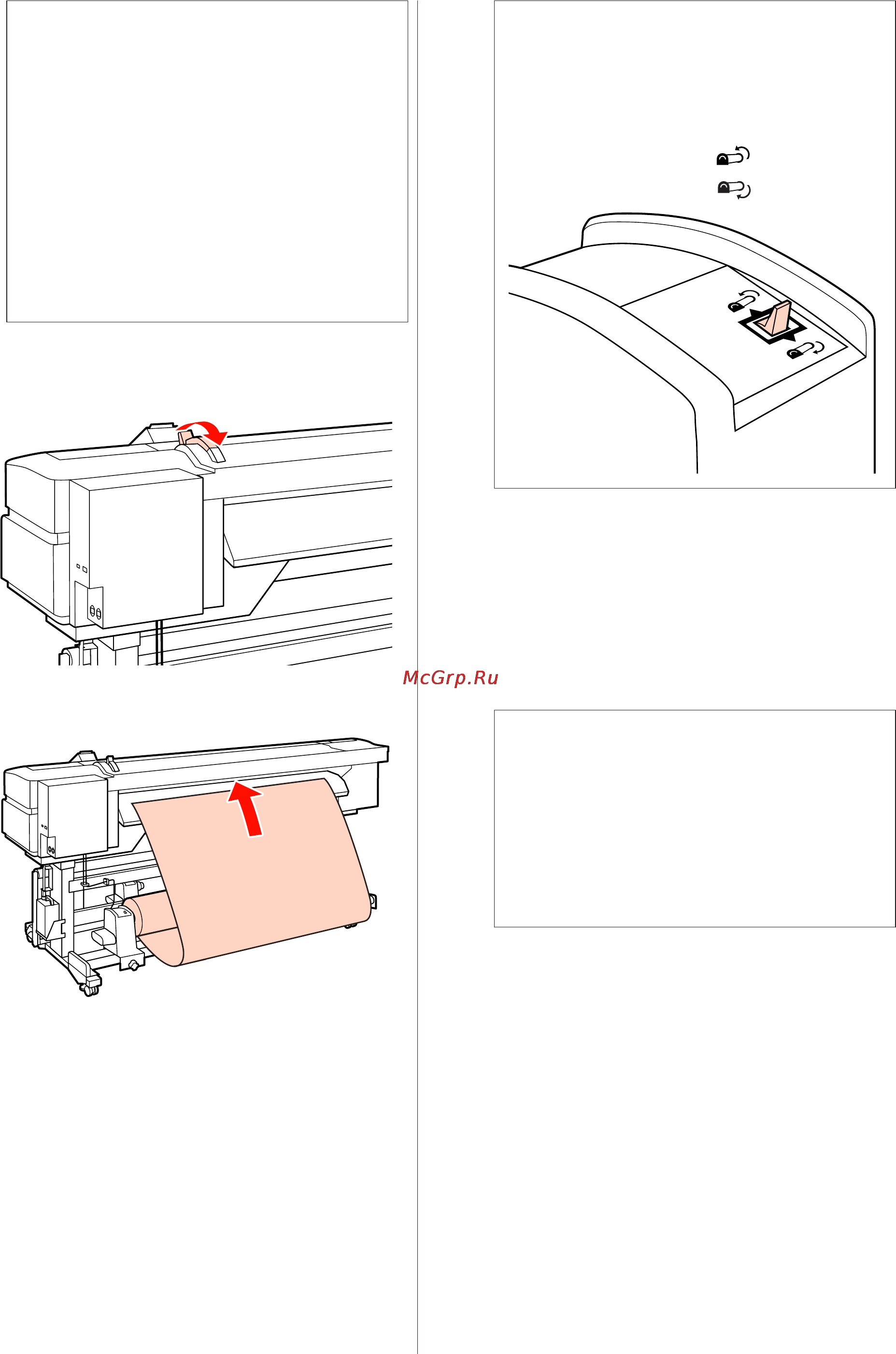 Epson SureColor SC-S70610 [55/159] Поднимите рычаг загрузки носителей
