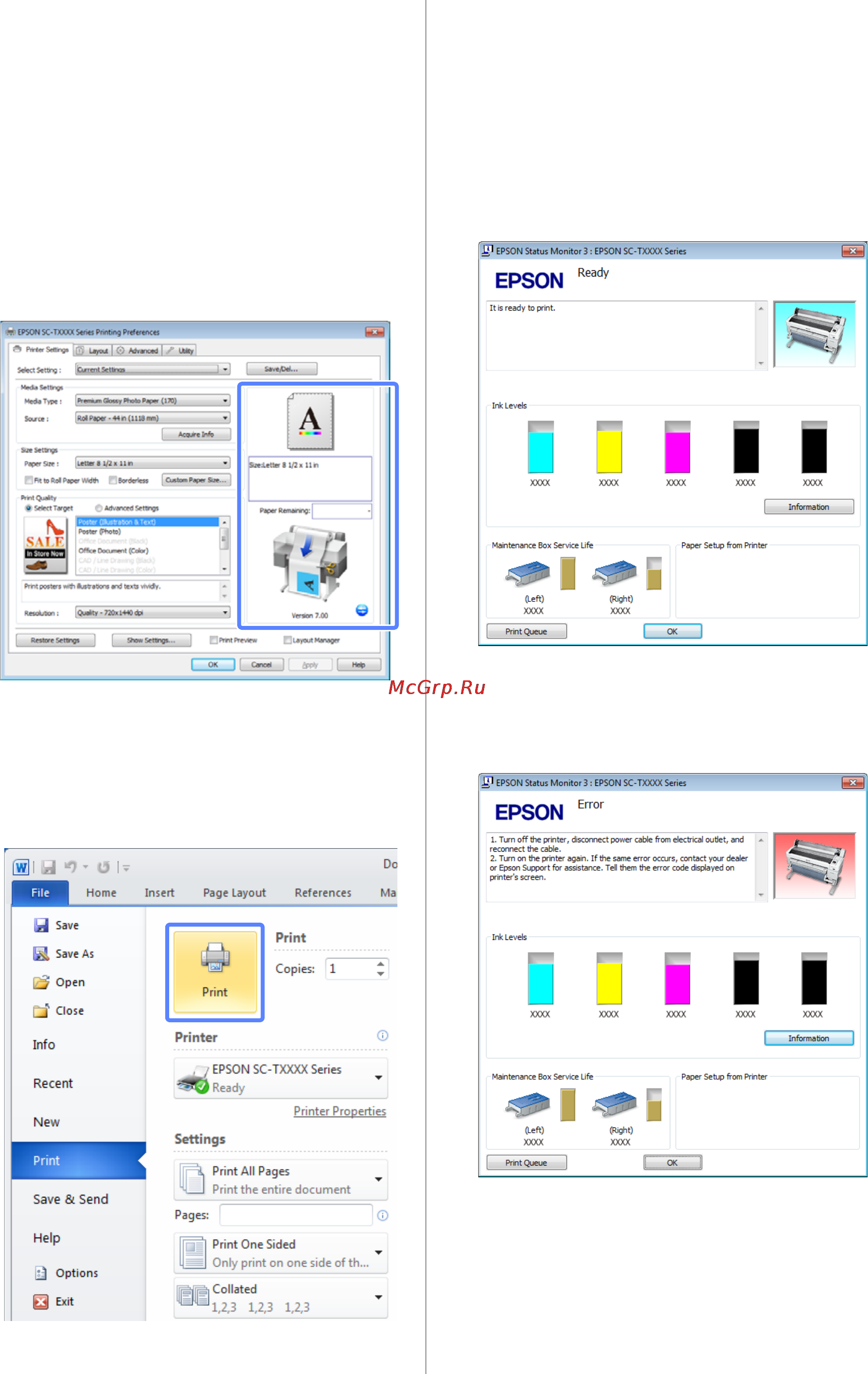 Epson SureColor SC-T7000 Инструкция по эксплуатации онлайн [53/190] 49553