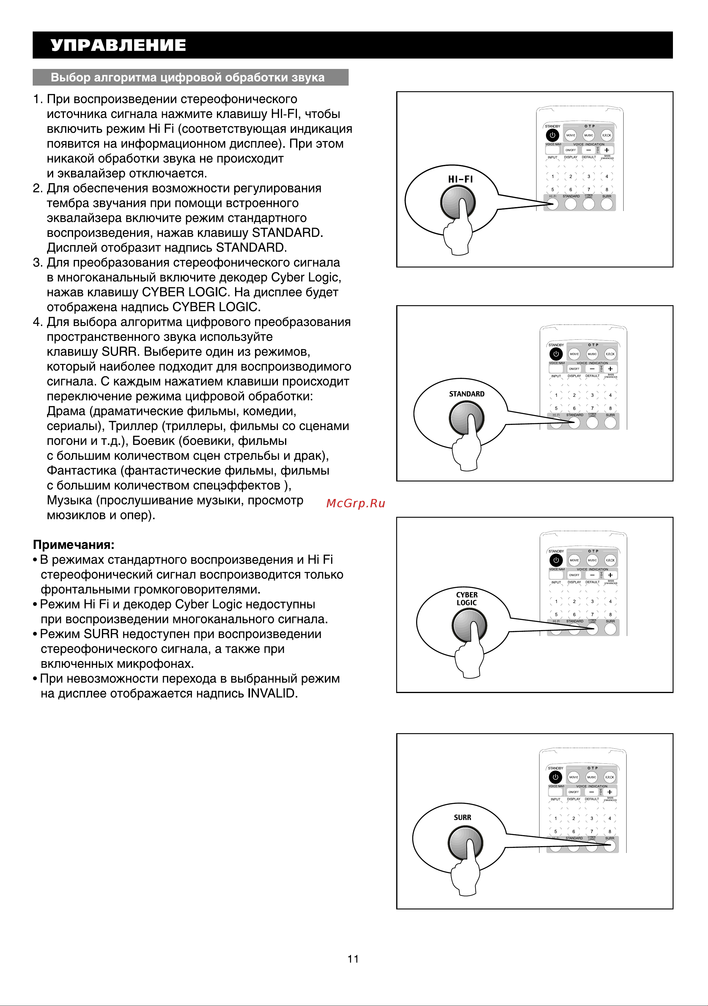 BBK AV230 [13/24] Управление
