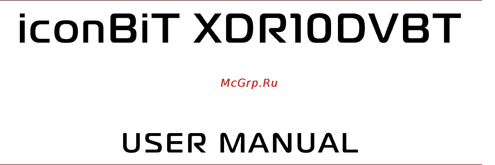 Iconbit XDR10DVBT Инструкция по эксплуатации онлайн