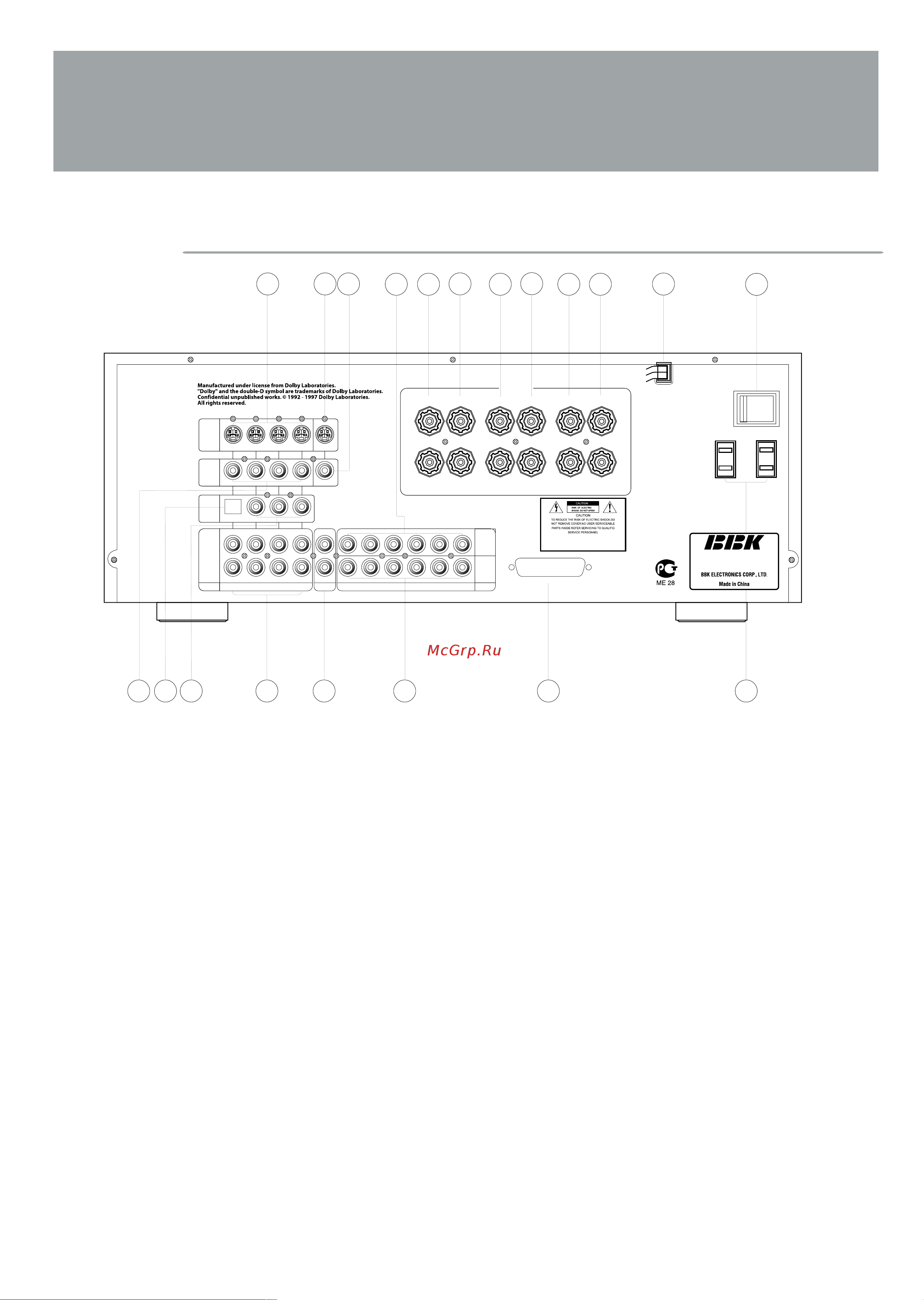 BBK AV220 [13/52] Задняя панель