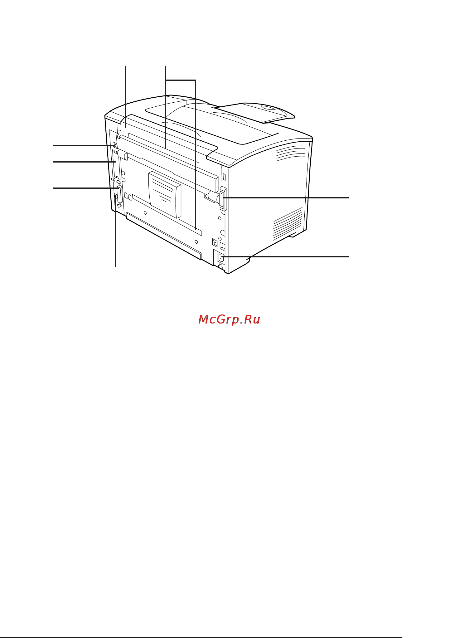Epson EPL-N2550 [28/379] Вид сзади