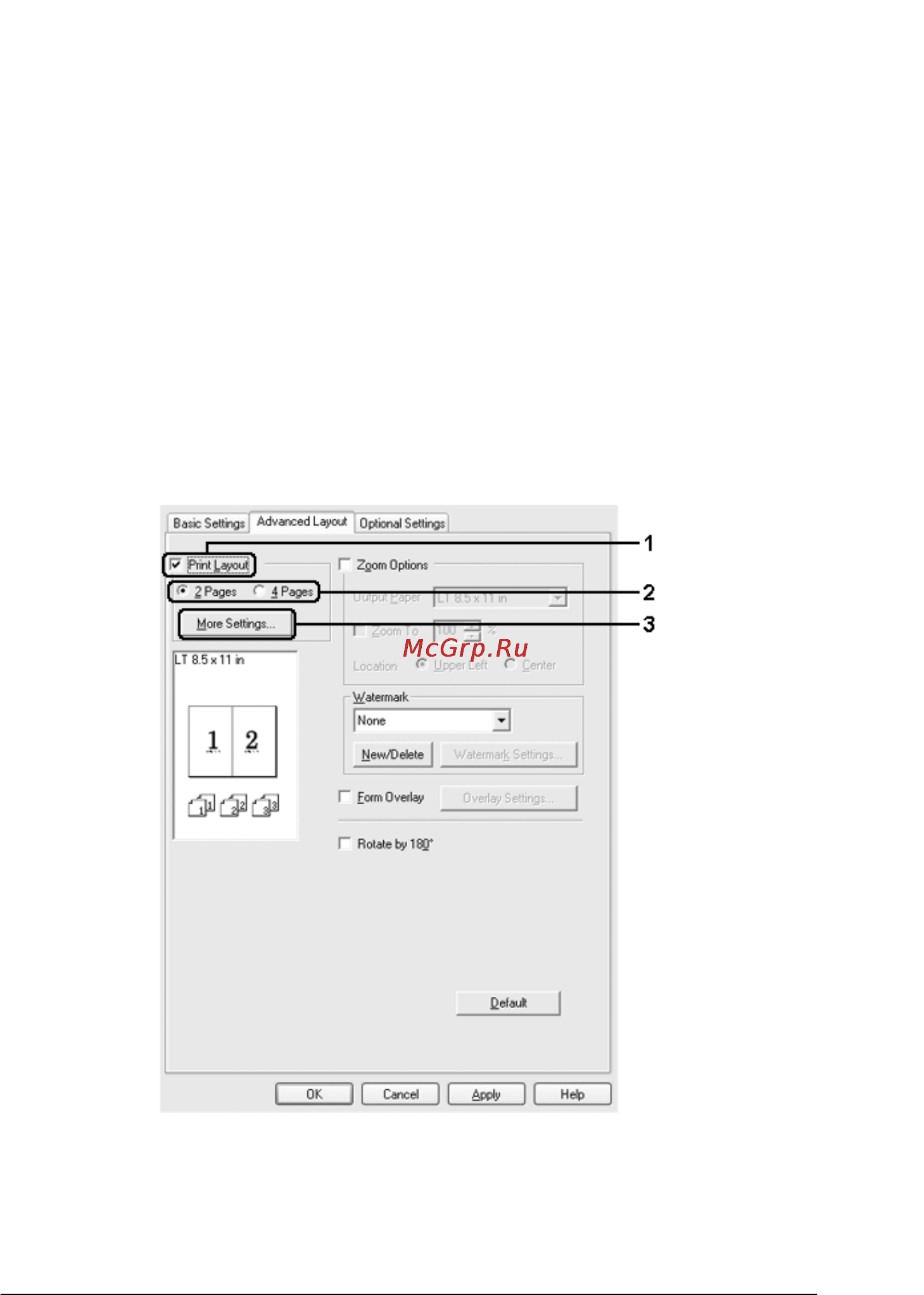 Epson EPL-N2550 [78/379] Настройка режима печати