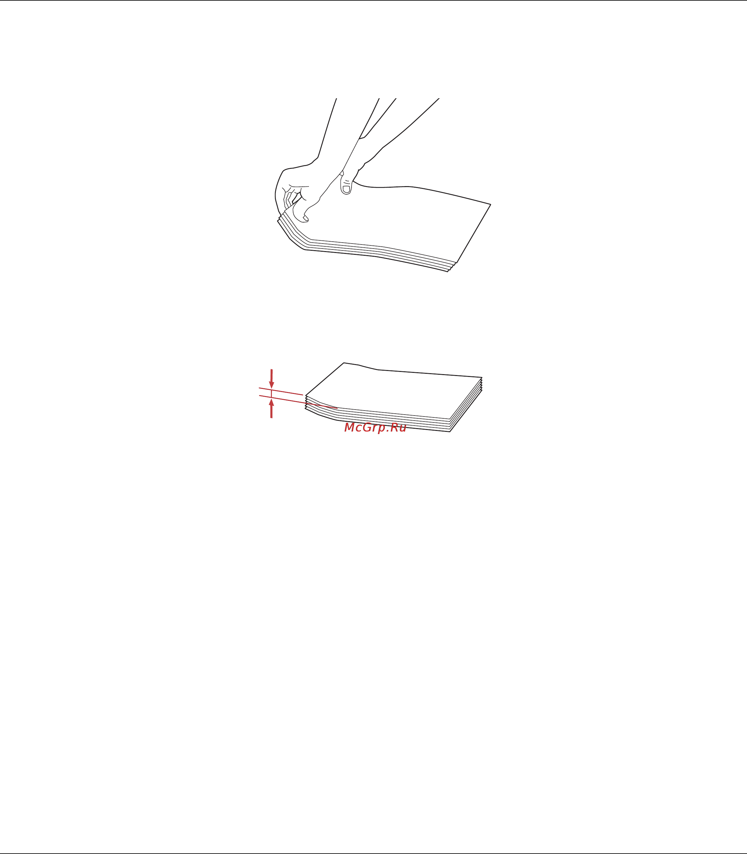 Epson AcuLaser M1400 [39/106] Загрузка открыток в многоцелевой лоток mpf