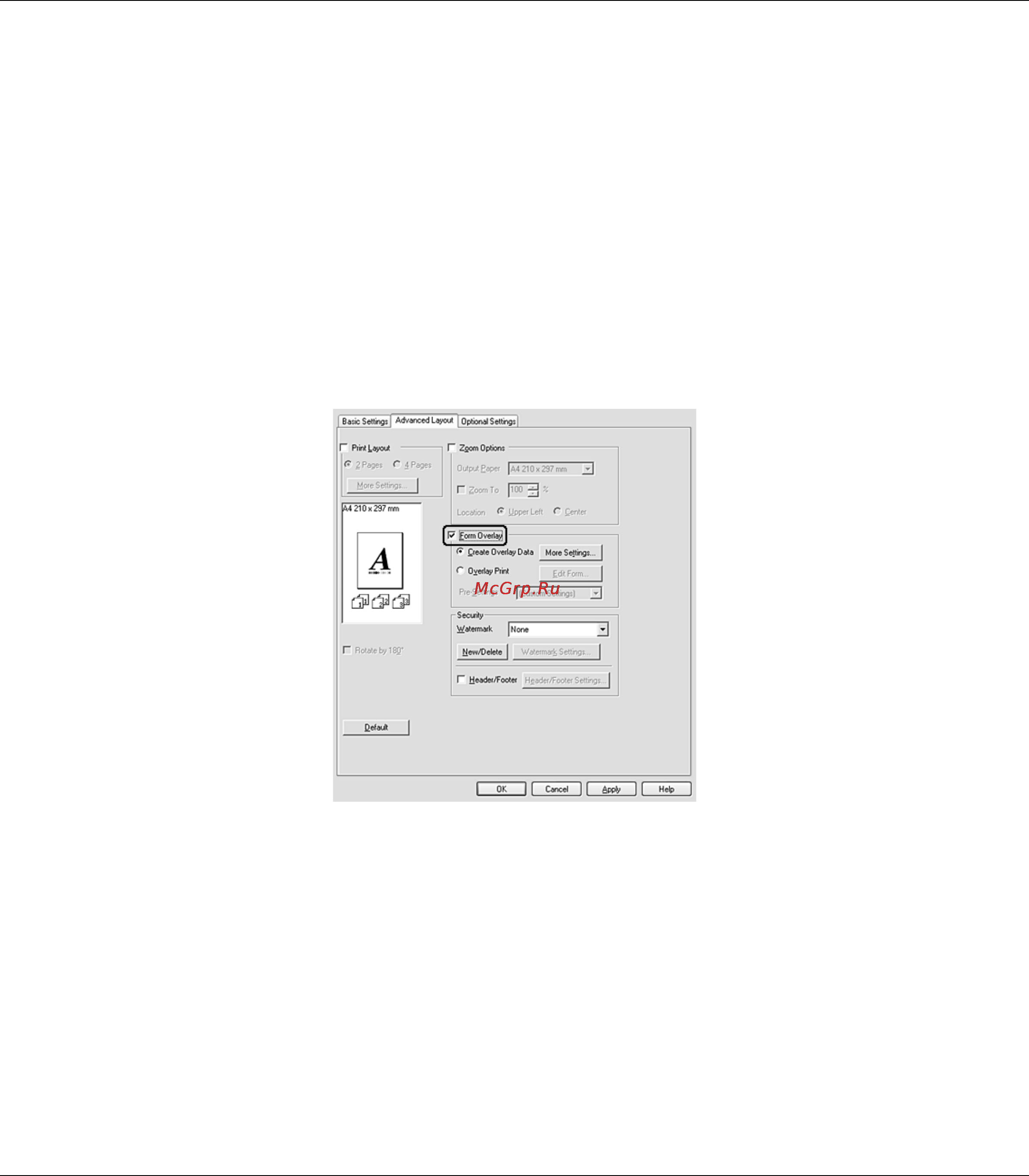 Epson AcuLaser M2000 [55/172] Создание перекрытия