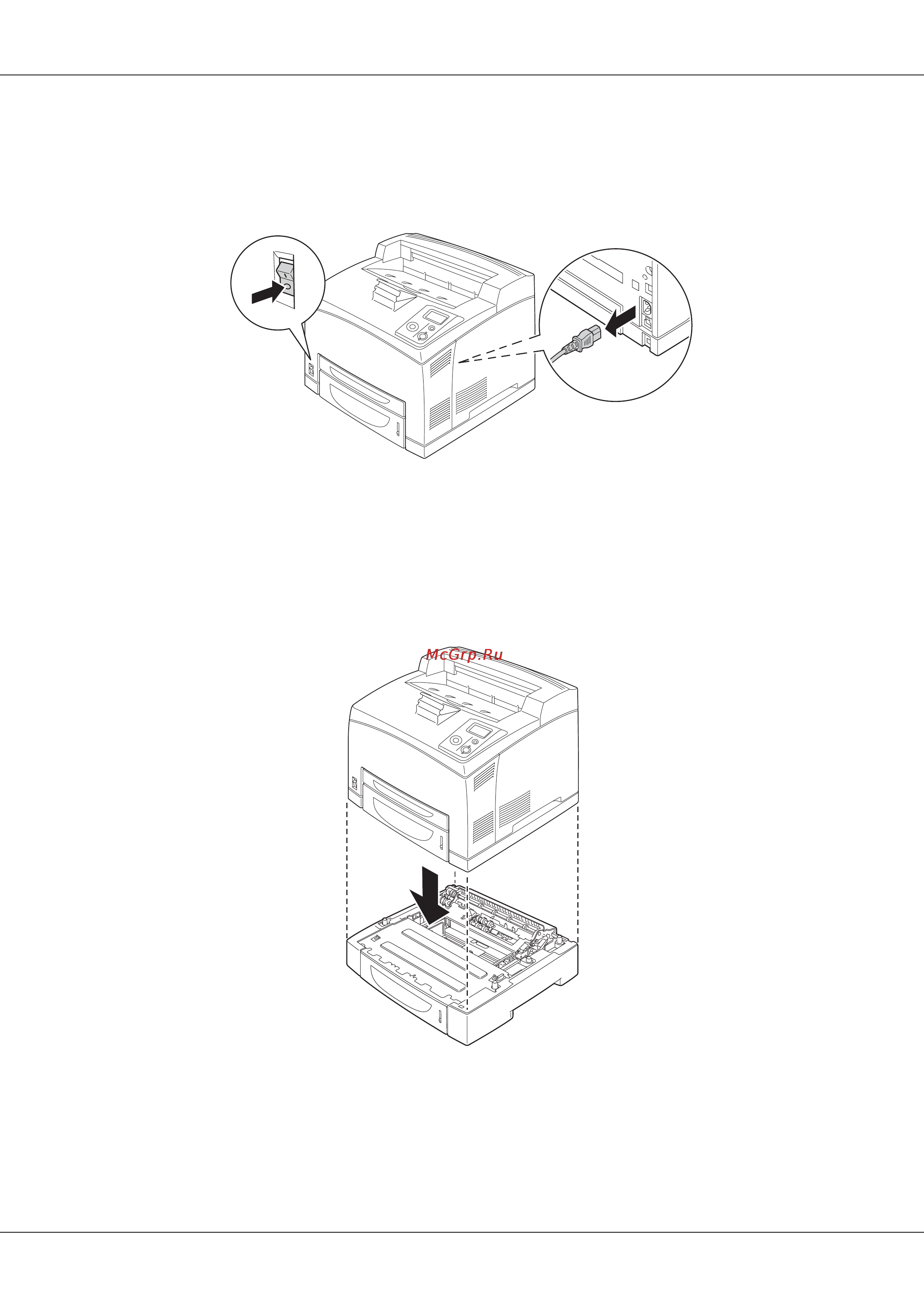 Epson AcuLaser M4000 [104/220] Установка дополнительного кассетного лотка