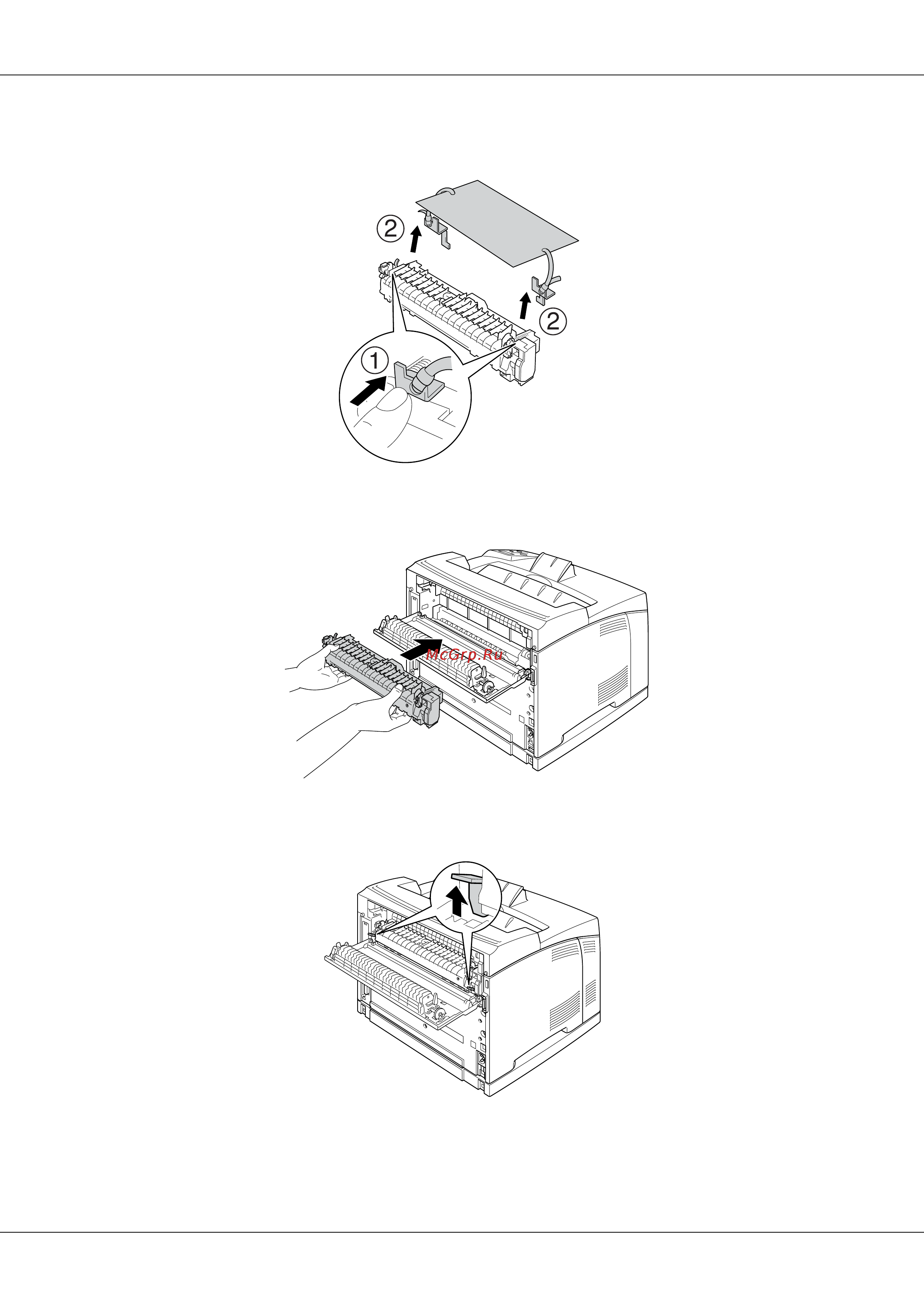 Epson AcuLaser M4000 [134/220] Снимите защитные материалы с нового блока печки как показано ниже
