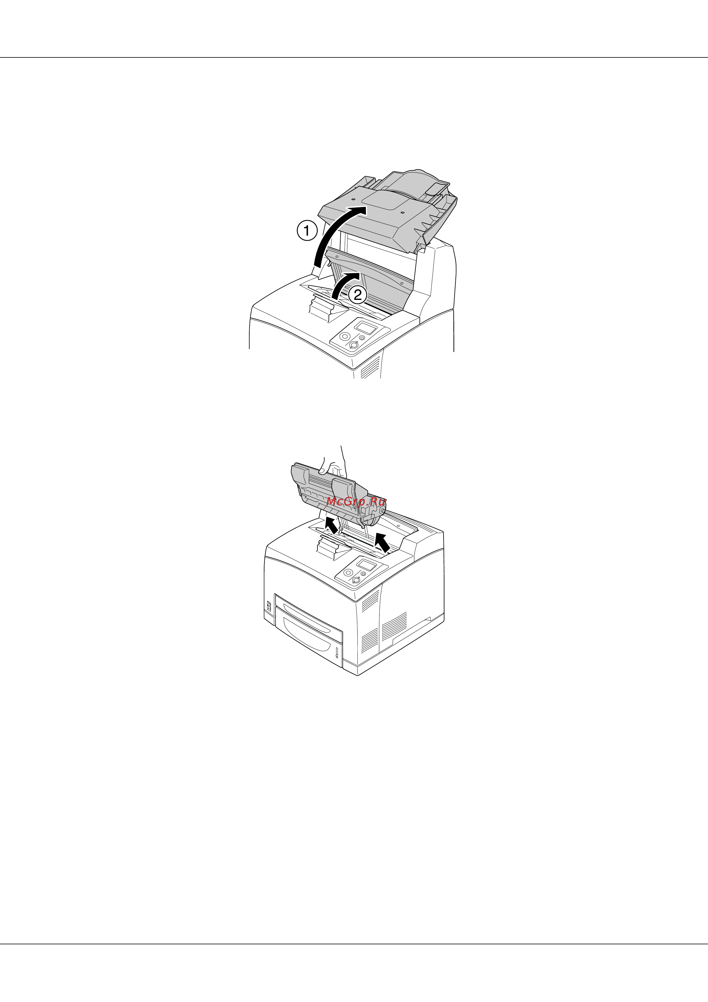 Epson AcuLaser M4000 [144/220] Возьмите картридж за ручку и достаньте его из принтера