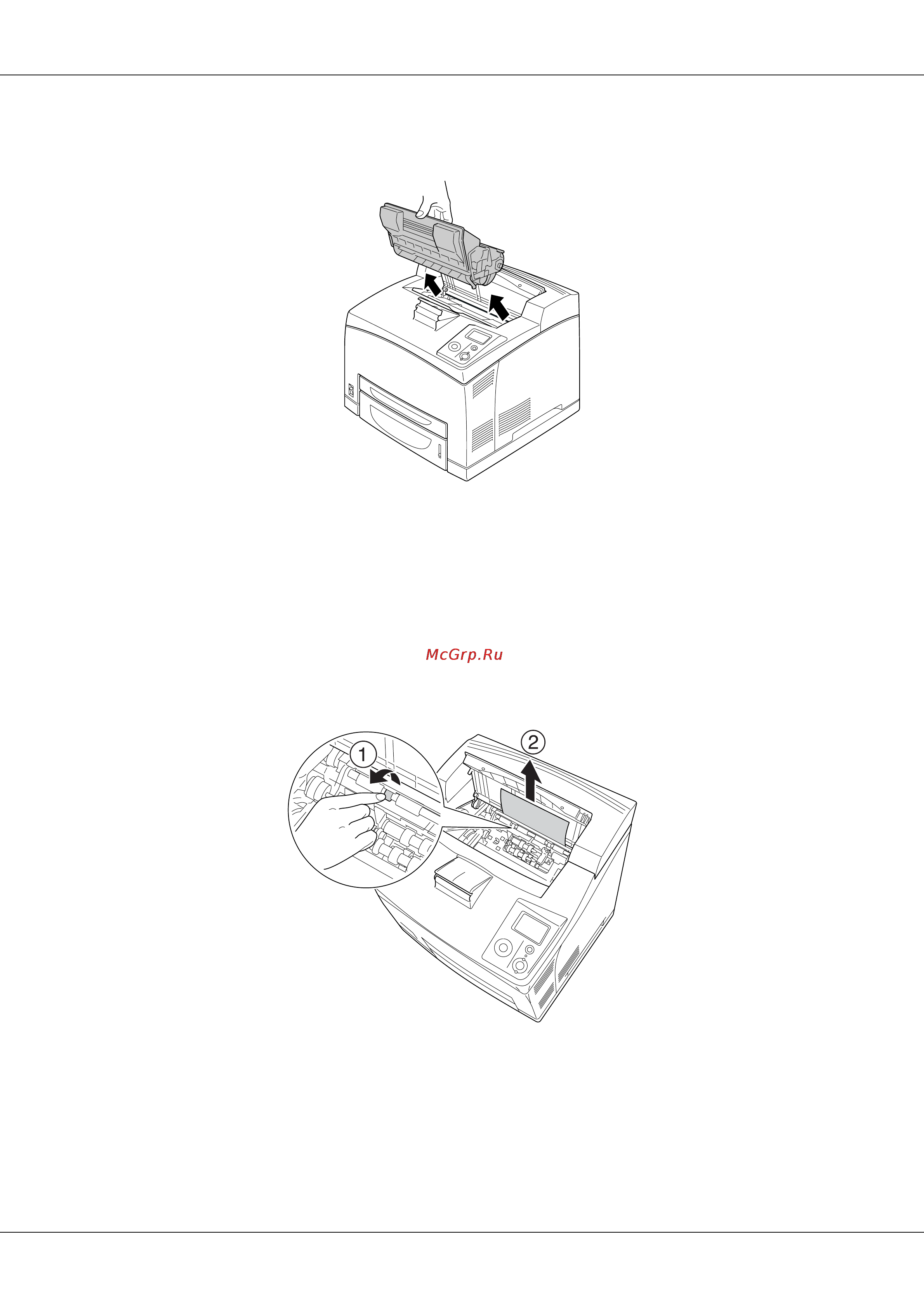 Epson AcuLaser M4000 [148/220] Возьмите картридж за ручку и достаньте его из принтера