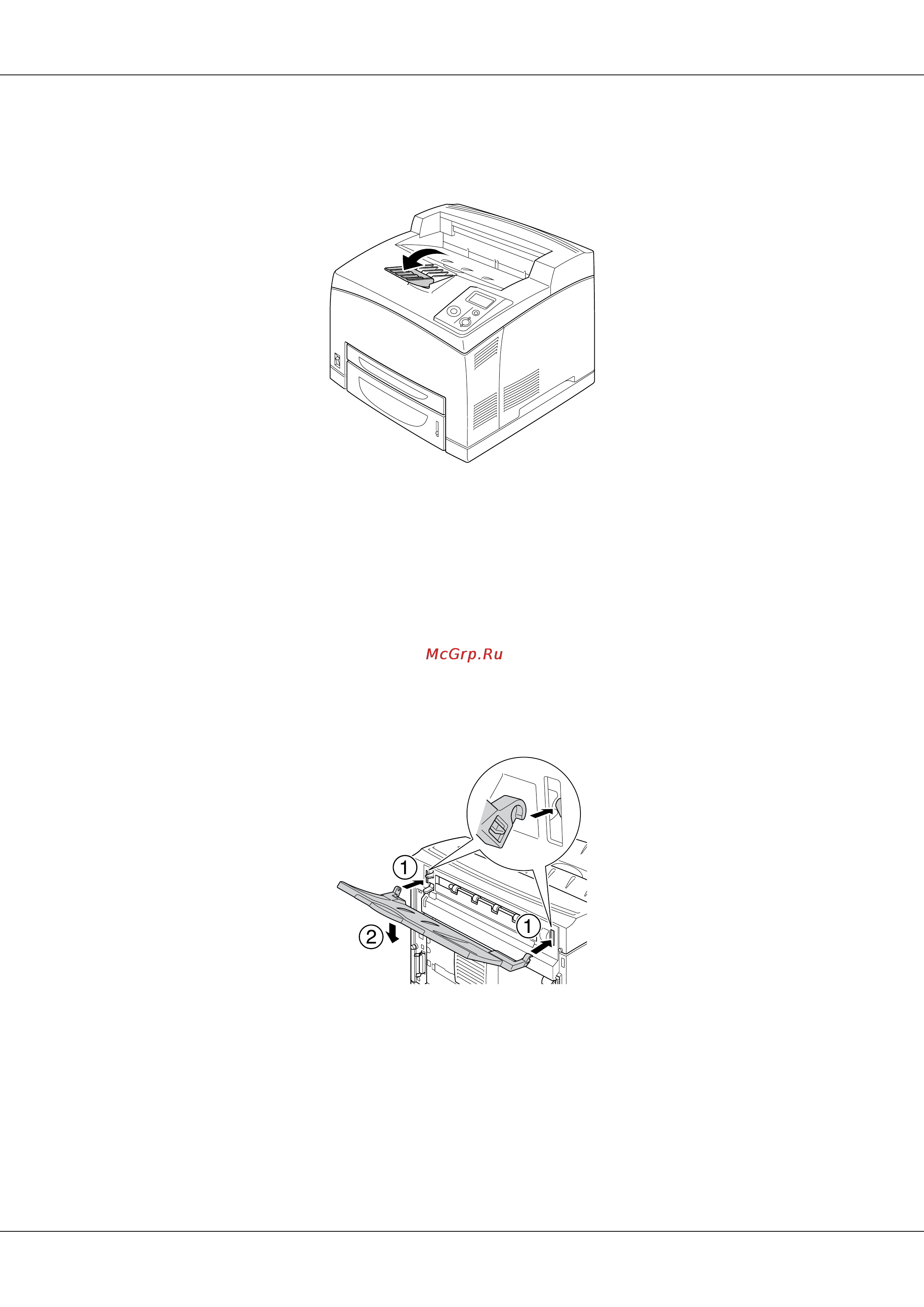 Epson AcuLaser M4000 [30/220] Лоток для выброса бумаги отпечатанной стороной вверх