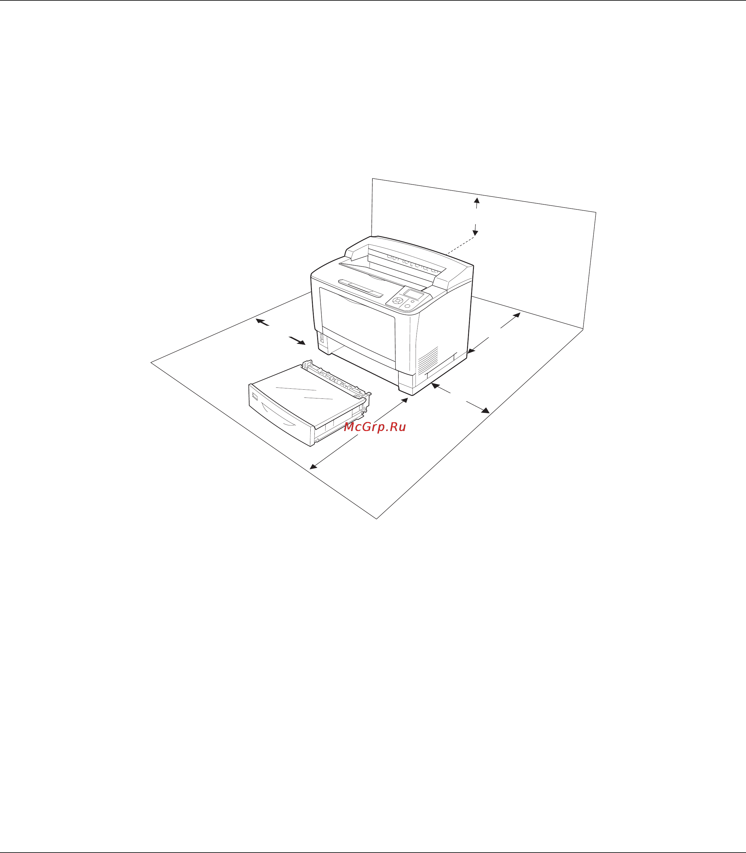 Epson AcuLaser M8000 [17/256] Выбор места для установки принтера
