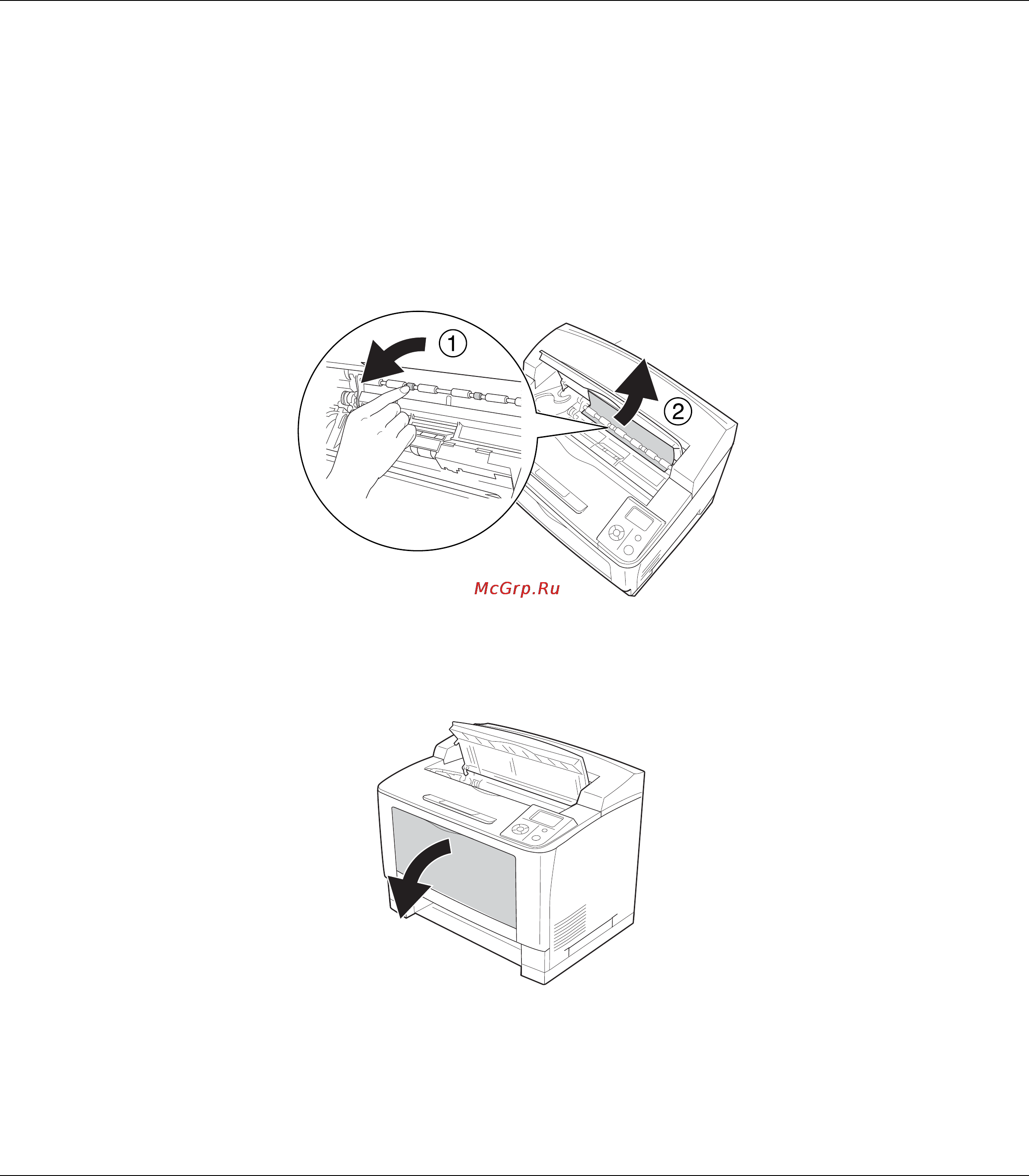 Epson AcuLaser M8000 [183/256] Аккуратно вытяните застрявшую бумагу будьте осторожны не оторвите край от замятой бумаги