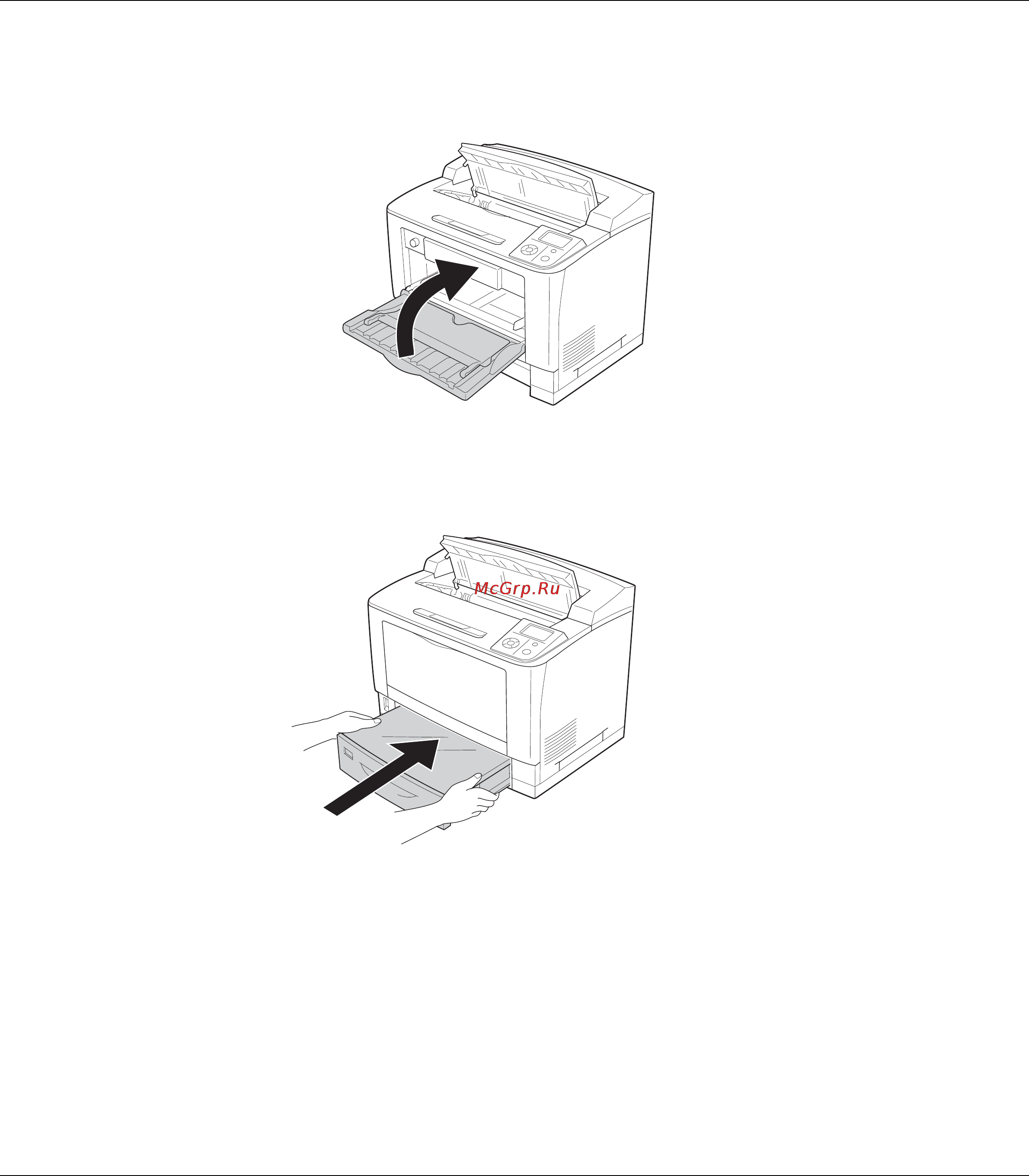 Epson AcuLaser M8000 [185/256] Закройте мц лоток