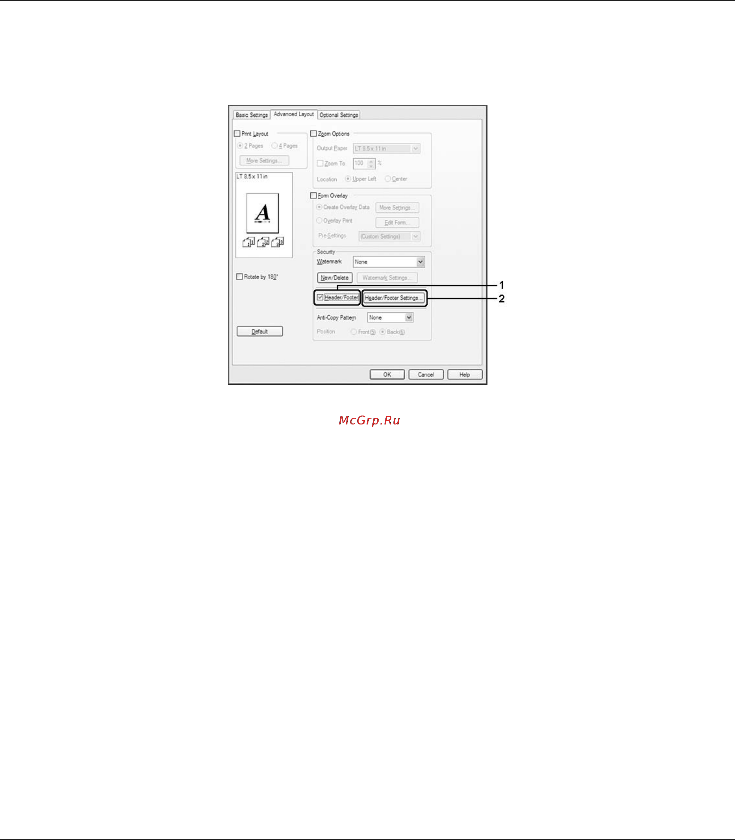 Epson AcuLaser M8000 [58/256] Печать с использованием перекрытия