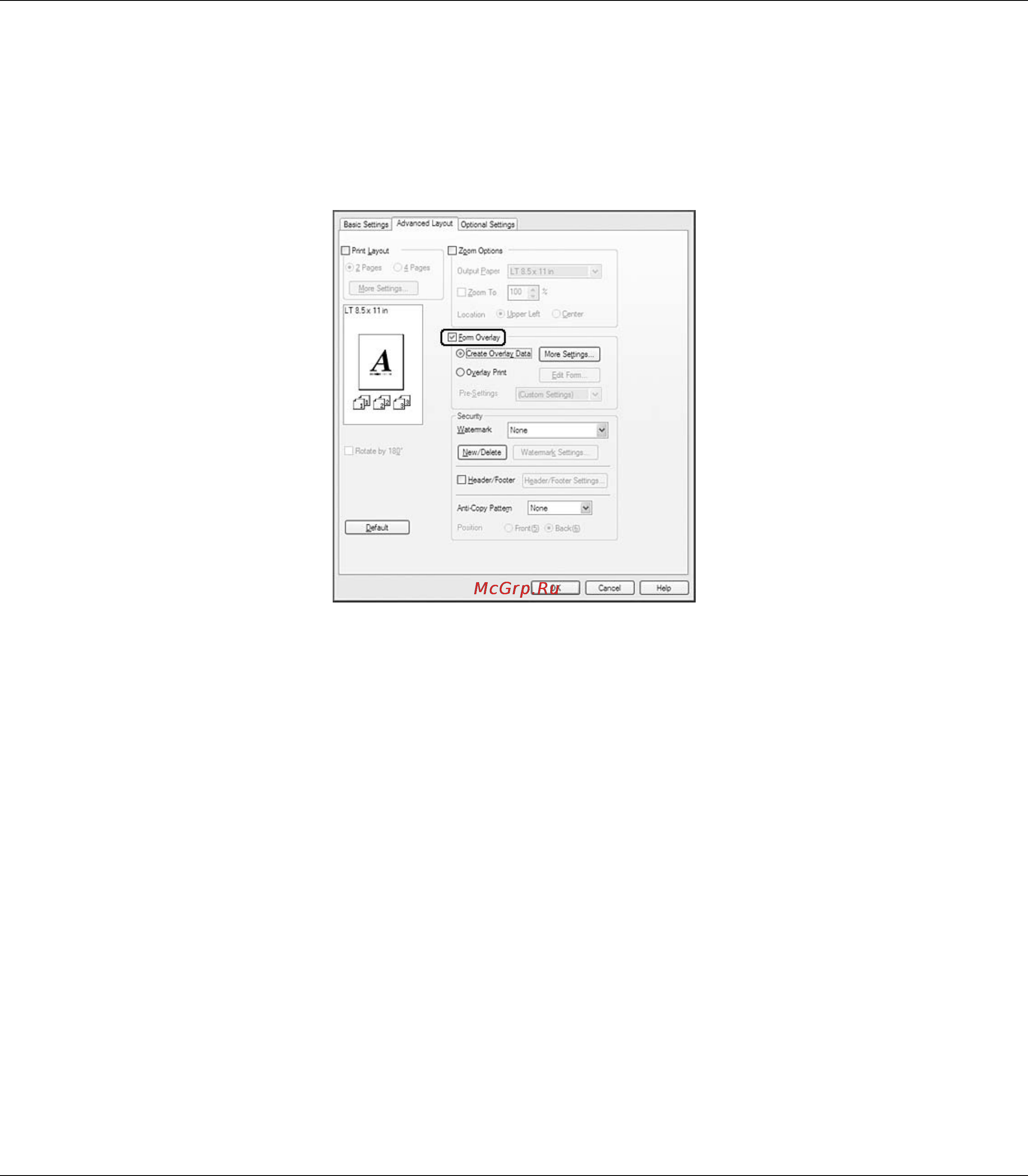 Epson AcuLaser M8000 [59/256] Создание перекрытия