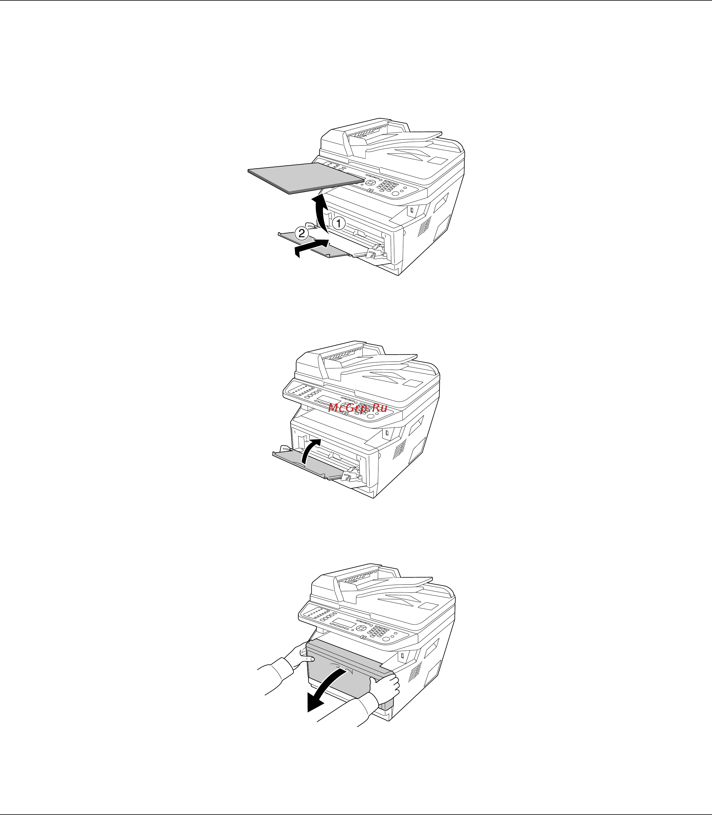 Epson AcuLaser C900 [244/326] Замятие бумаги в районе мц лотка