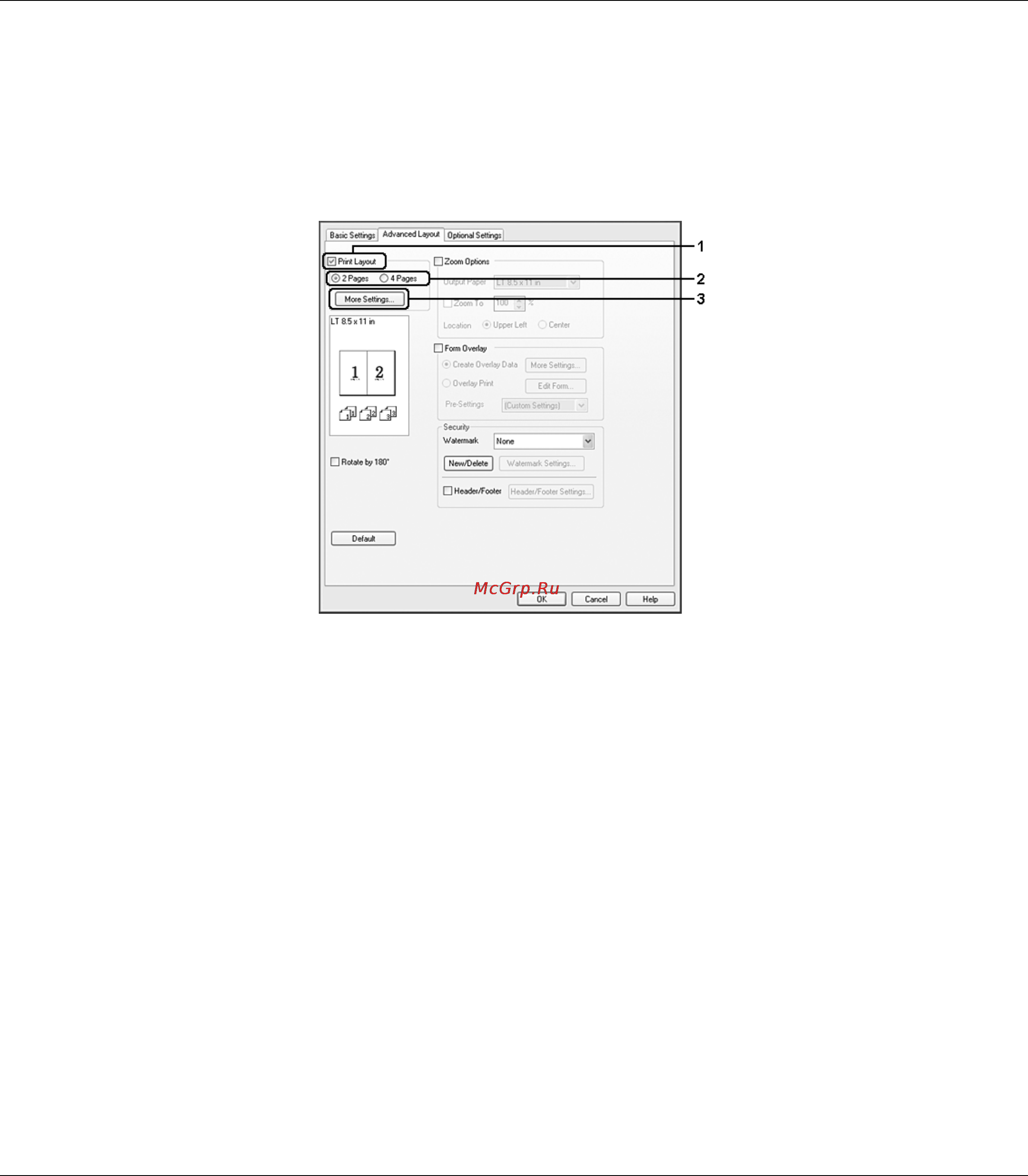 Epson AcuLaser C900 [62/326] Настройка размера отпечатка